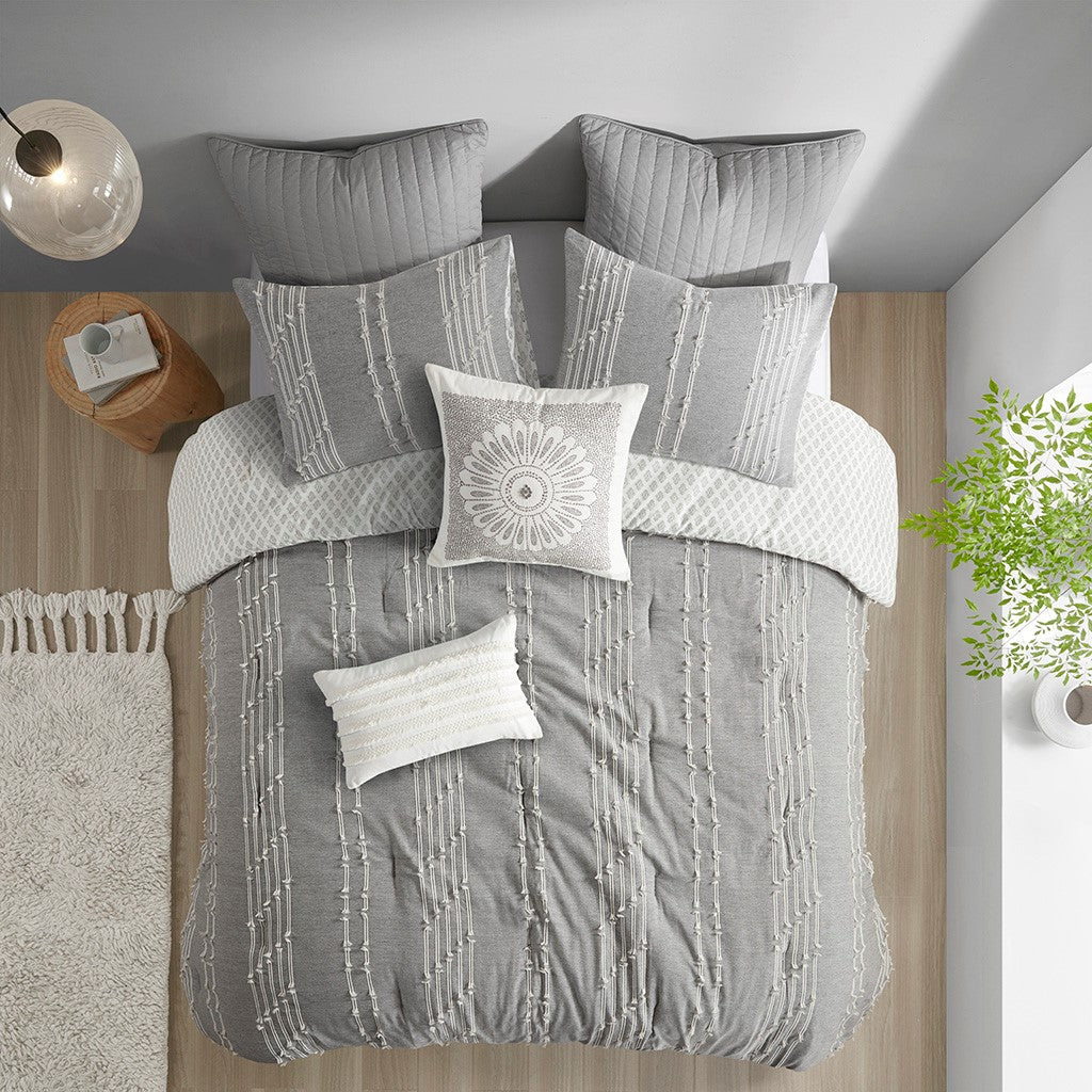 Kara Cotton Jacquard 3 Piece Comforter Set Comforter Sets By JLA HOME/Olliix (E & E Co., Ltd)
