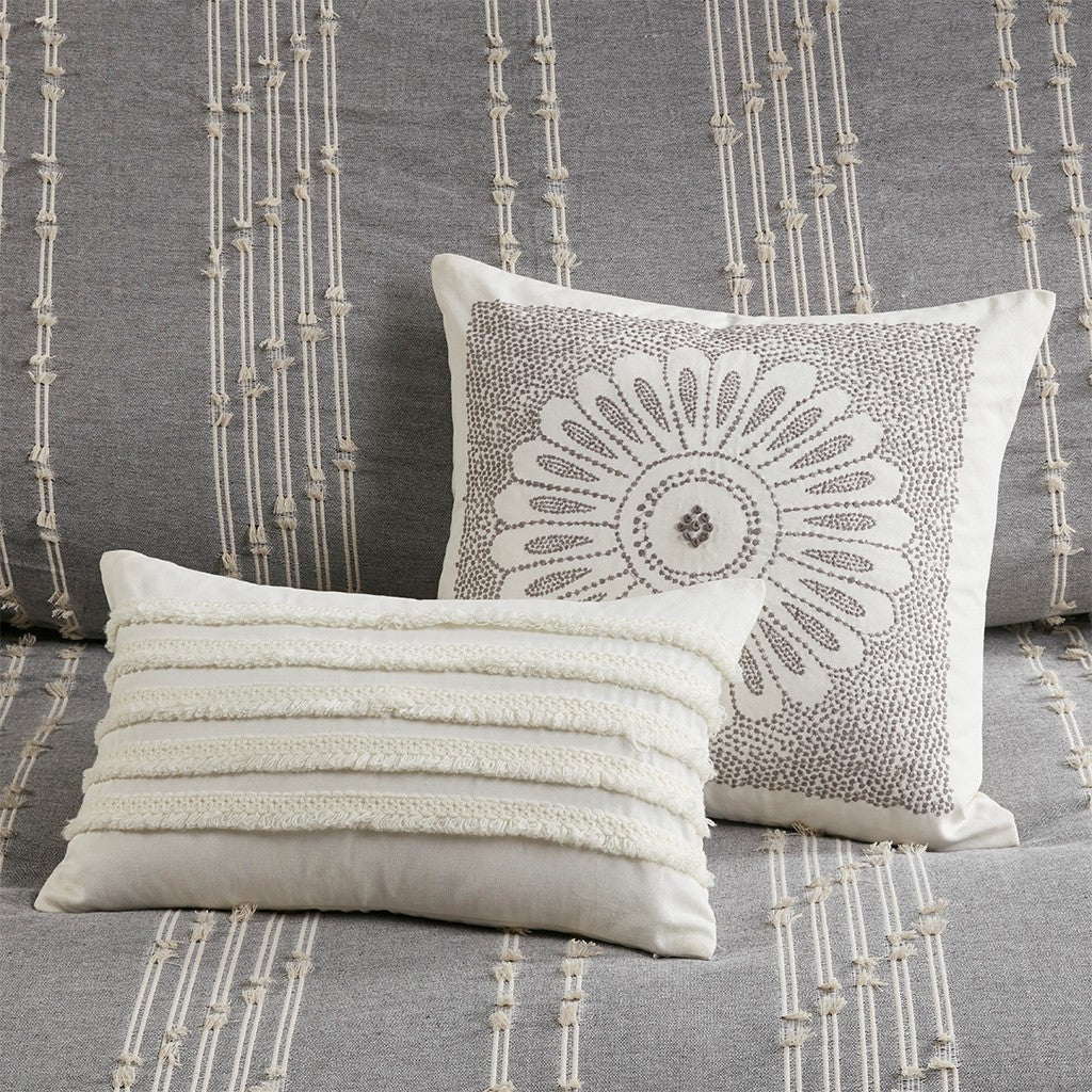 Kara Cotton Jacquard 3 Piece Comforter Set Comforter Sets By JLA HOME/Olliix (E & E Co., Ltd)