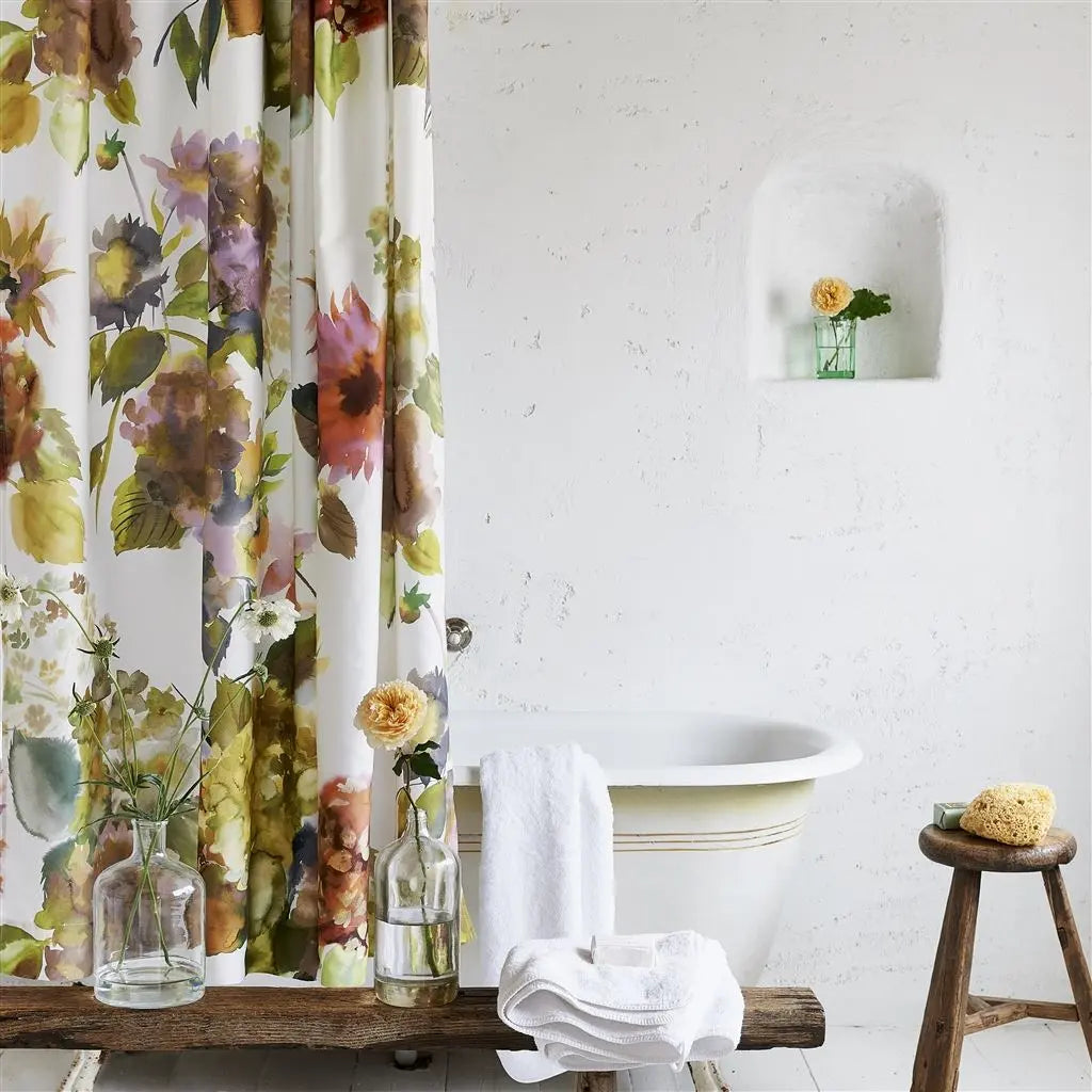 Palace Flower Shower Curtain Shower Curtain By Designers Guild