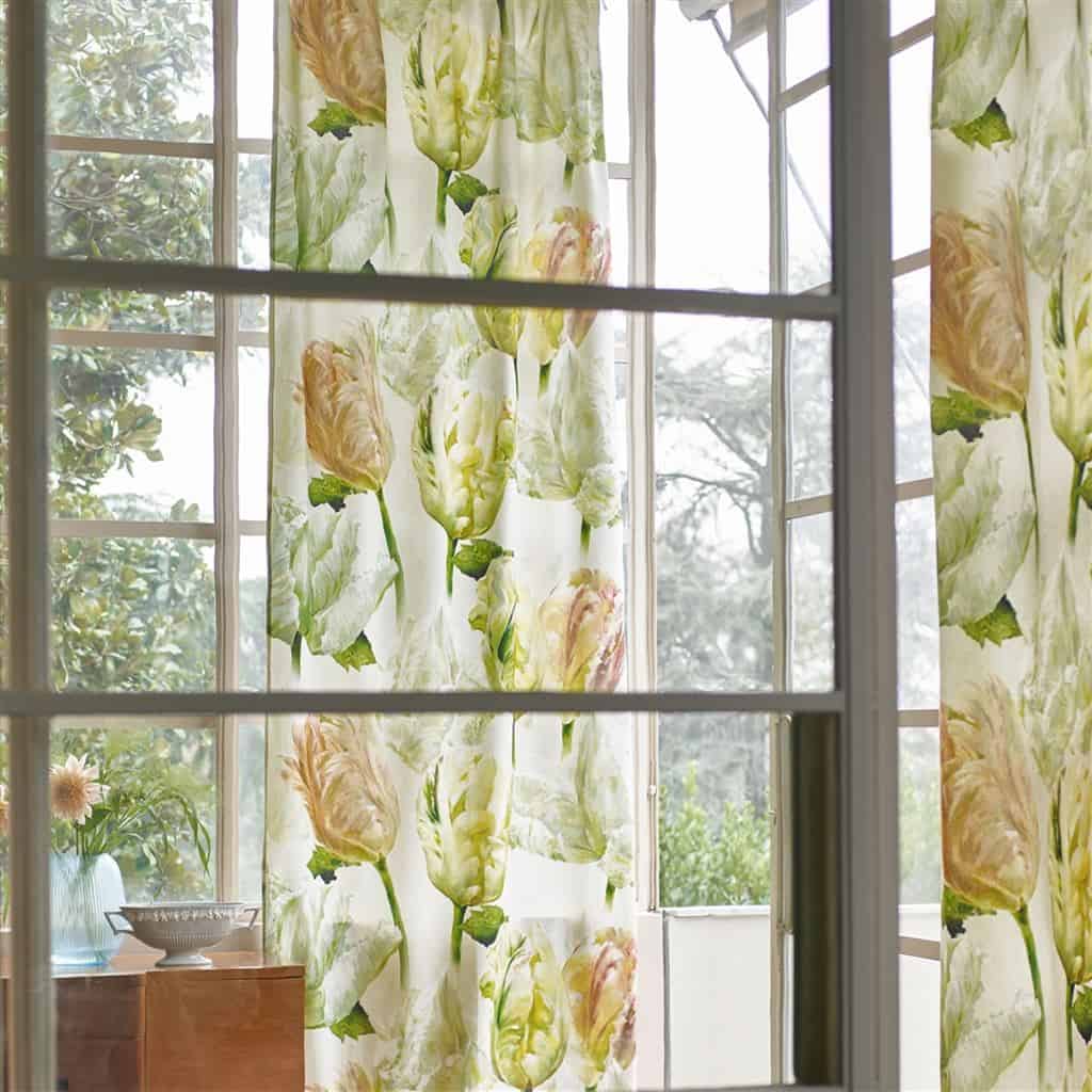 Spring Tulip Buttermilk Shower Curtain Shower Curtain By Designers Guild