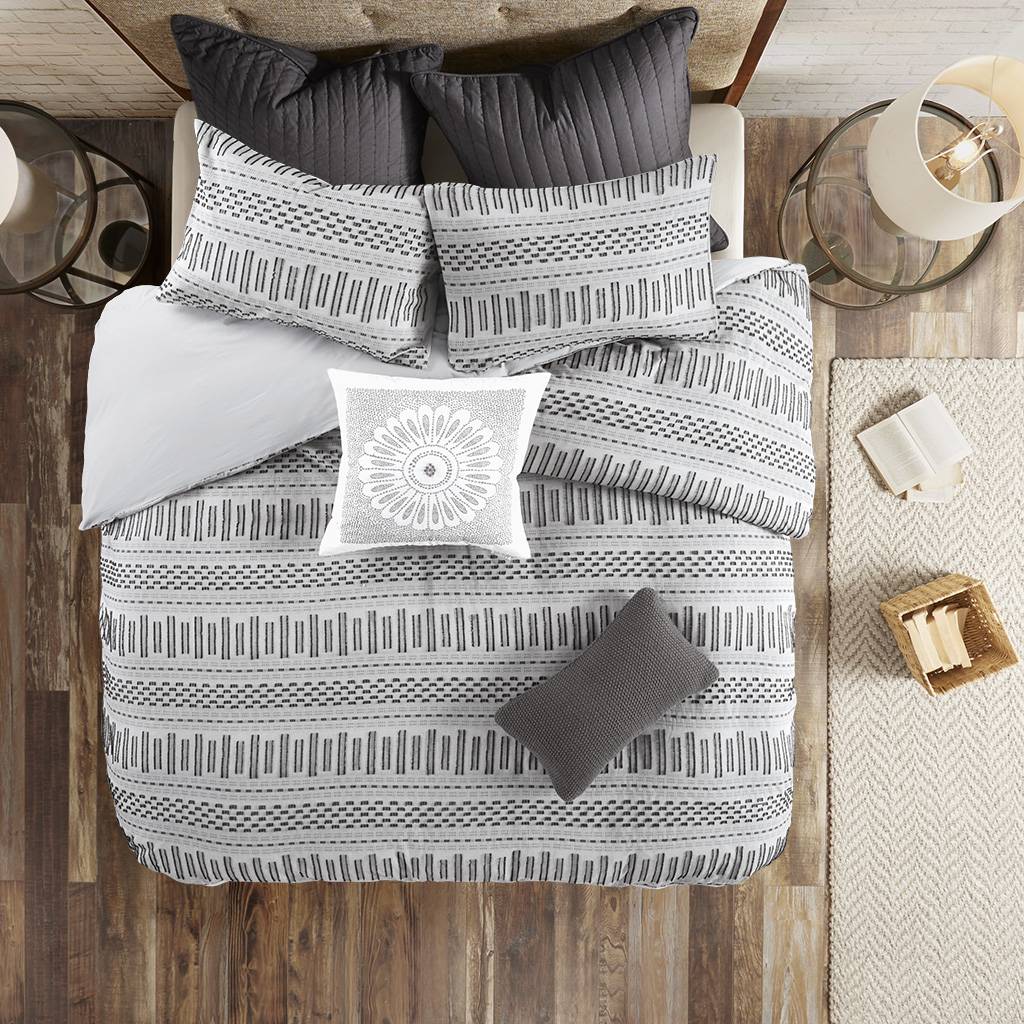 Rhea Cotton Jacquard 3 Piece Comforter Set Comforter Sets By JLA HOME/Olliix (E & E Co., Ltd)