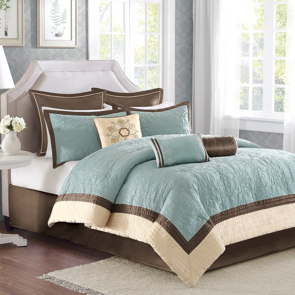 Juliana 9 Piece Charmeuse Comforter Set Comforter Sets By JLA HOME/Olliix (E & E Co., Ltd)