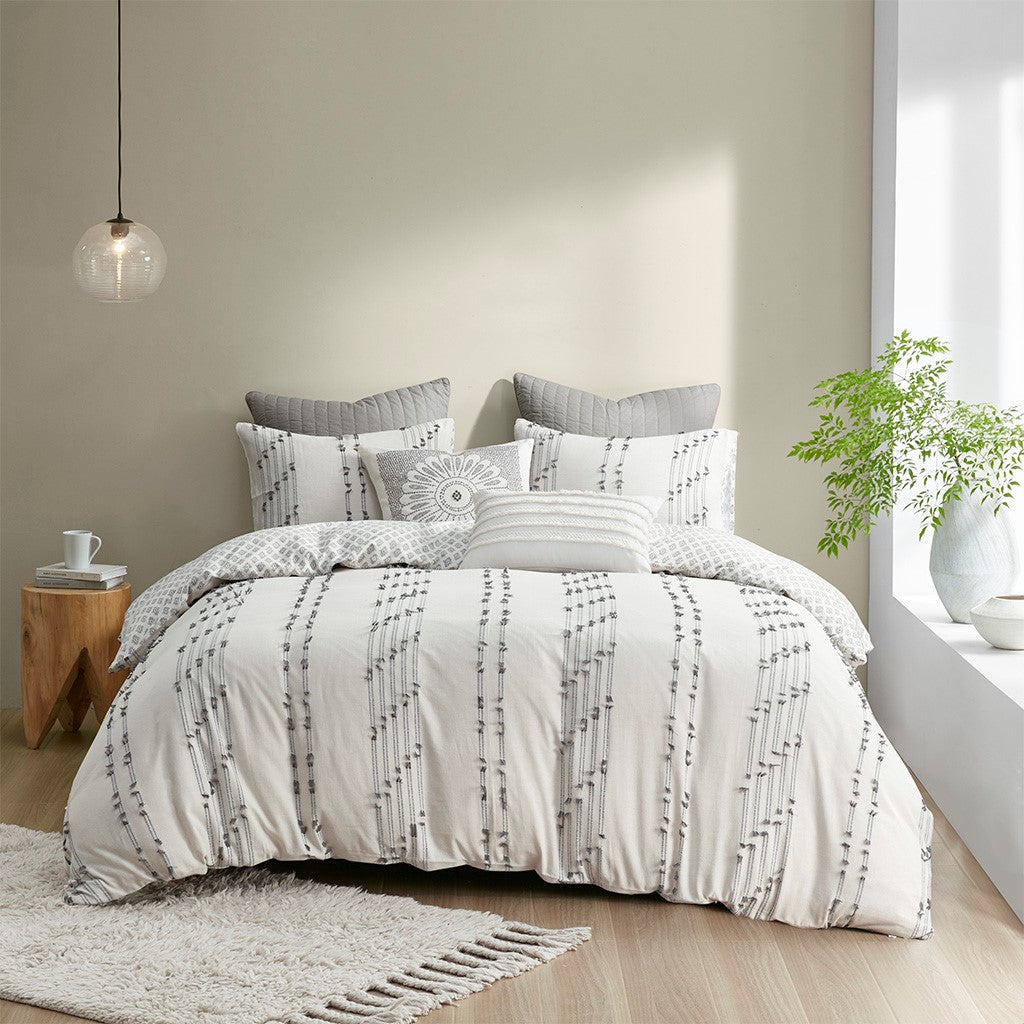 Kara Cotton Jacquard 3 Piece Comforter Set Comforter Sets By JLA HOME/Olliix (E & E Co., Ltd)