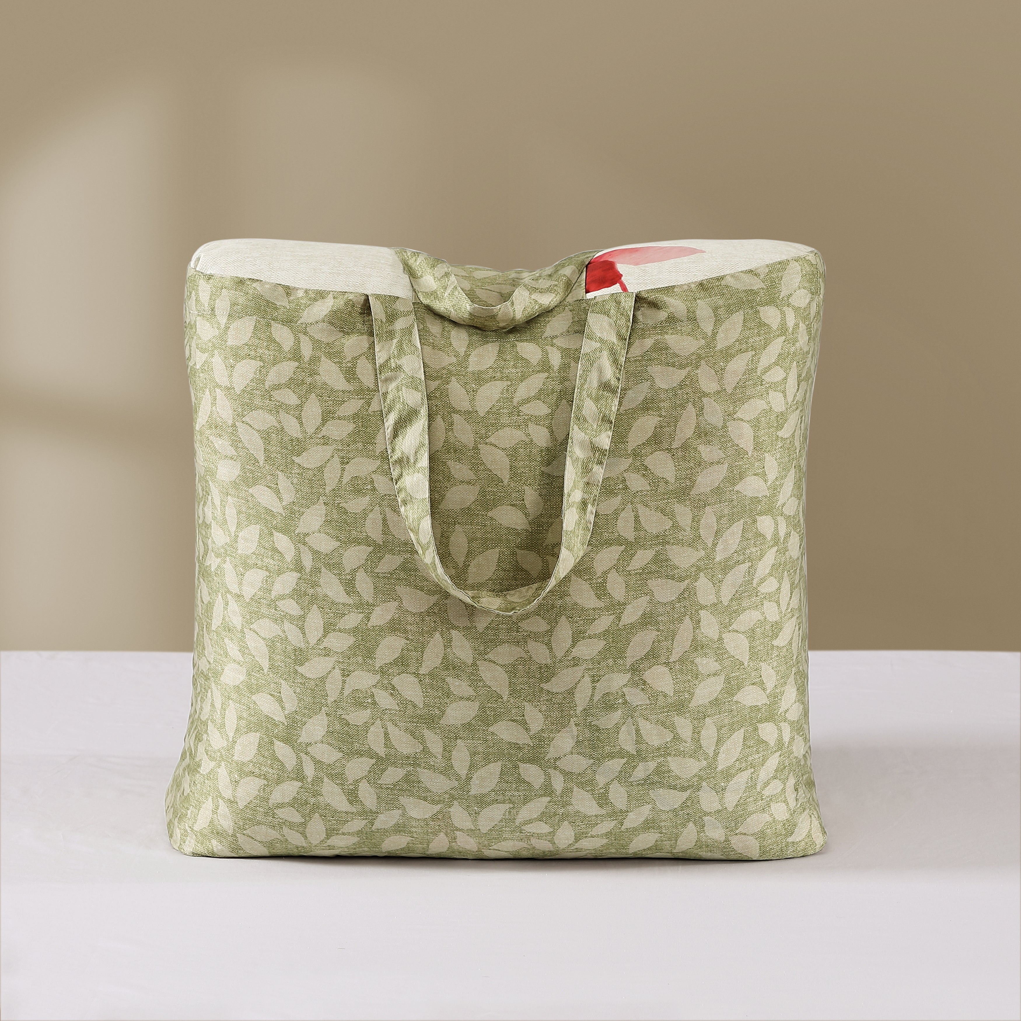 Bebejan Leaves on Linen 3 Piece Reversible Comforter Set in King-Final Sale Comforter Sets By US Office - Latest-bedding