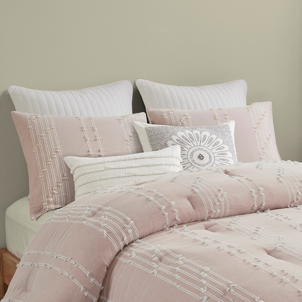 Kara Cotton Jacquard 3 Piece Comforter Set Comforter Sets By JLA HOME/Olliix (E & E Co., Ltd)