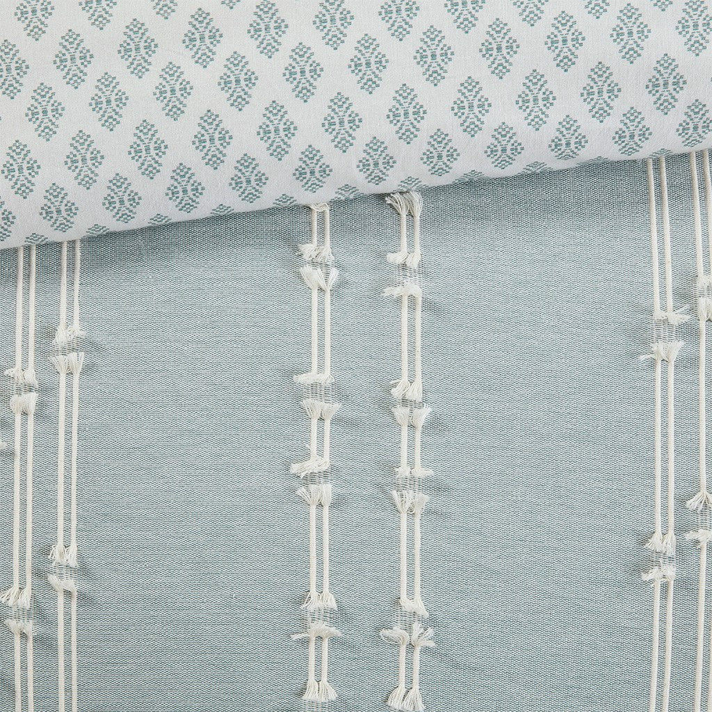 Kara Cotton Jacquard 3 Piece Comforter Set Comforter Sets By JLA HOME/Olliix (E & E Co., Ltd)