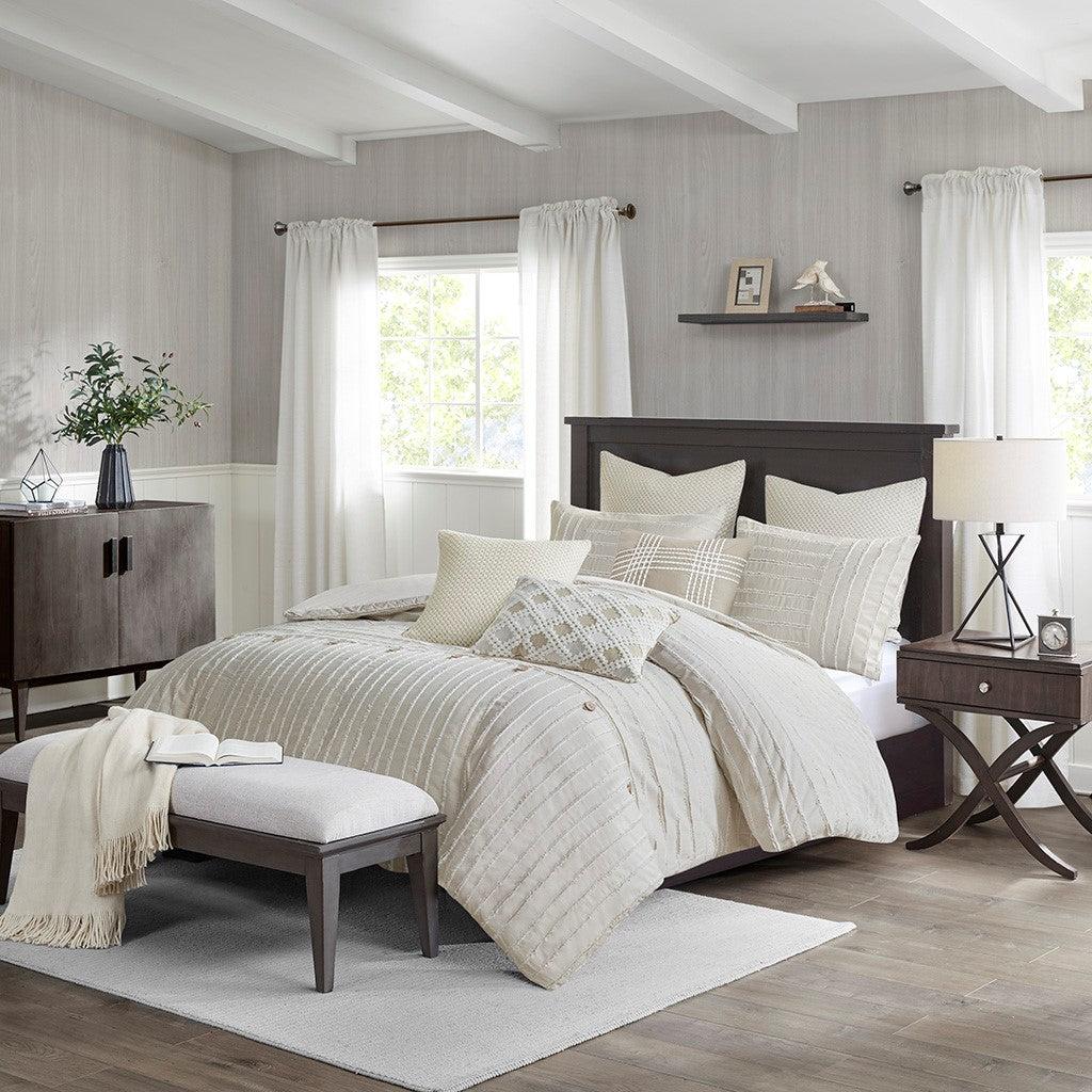 Essence Oversized Cotton Jacquard 9 Piece Comforter Set Comforter Sets By JLA HOME/Olliix (E & E Co., Ltd)
