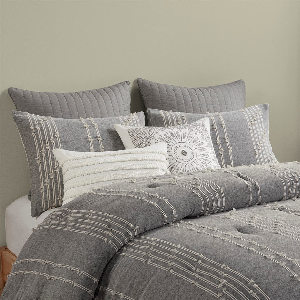 Kara Cotton Jacquard 3 Piece Comforter Set Comforter Sets By JLA HOME/Olliix (E & E Co., Ltd)