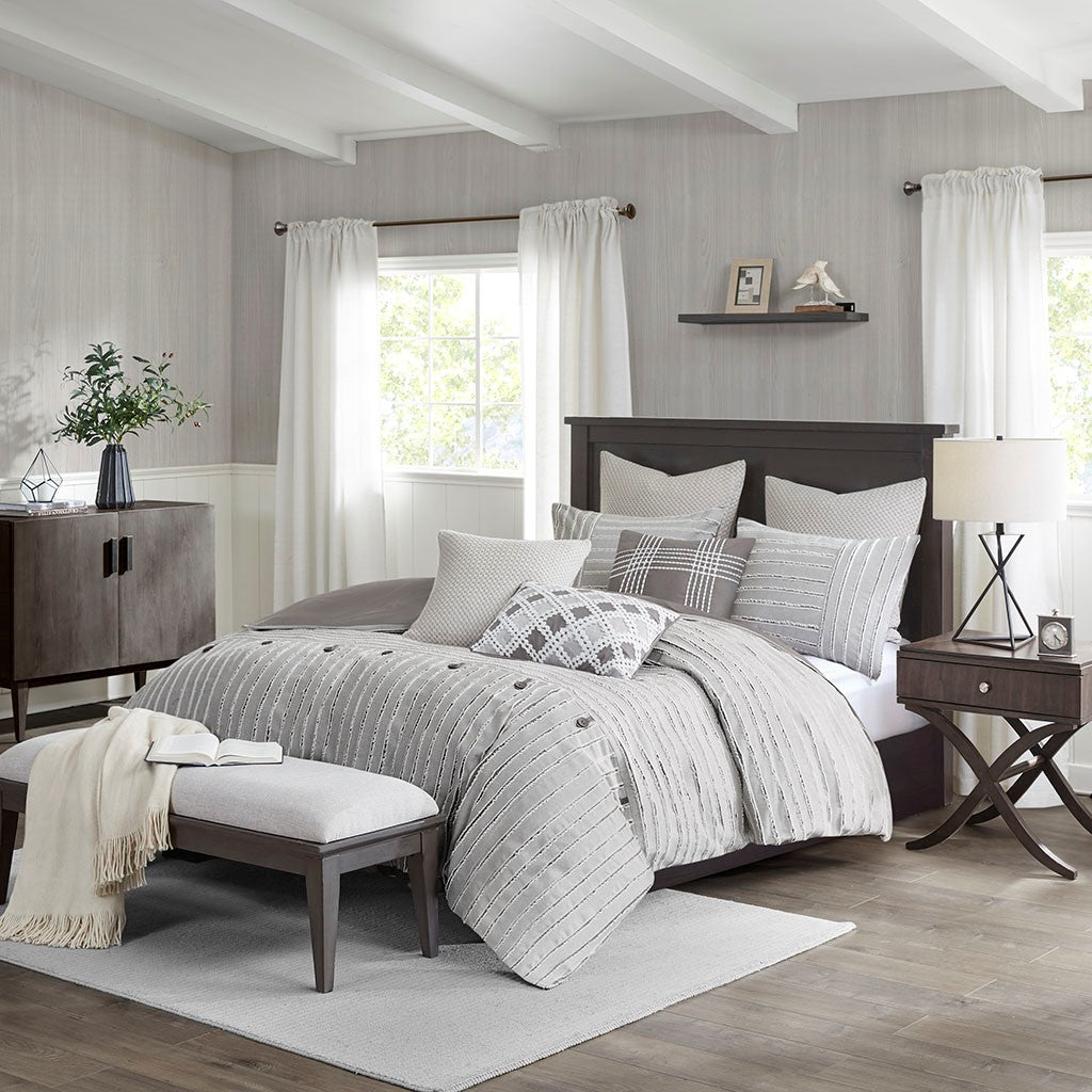 Essence Oversized Cotton Jacquard 9 Piece Comforter Set Comforter Sets By JLA HOME/Olliix (E & E Co., Ltd)