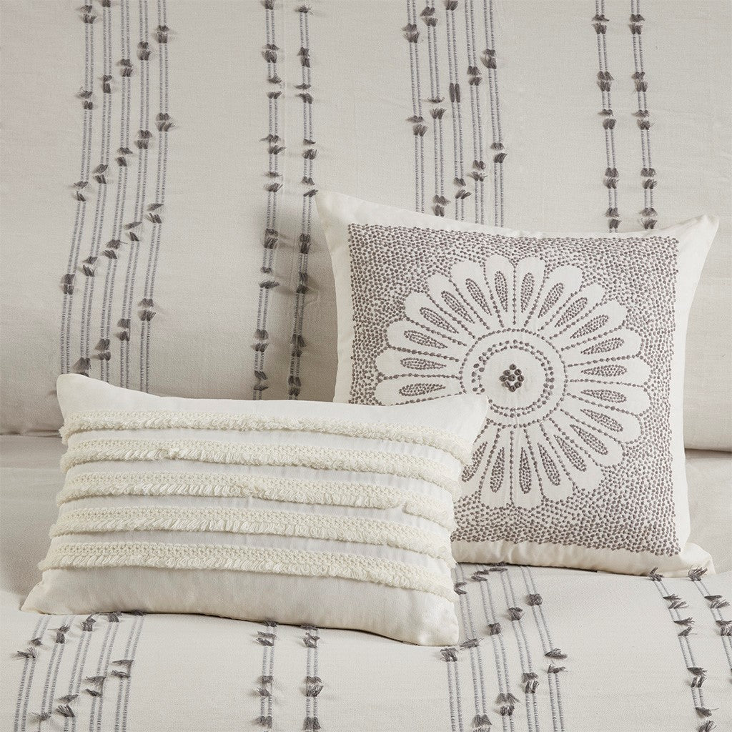 Kara Cotton Jacquard 3 Piece Comforter Set Comforter Sets By JLA HOME/Olliix (E & E Co., Ltd)
