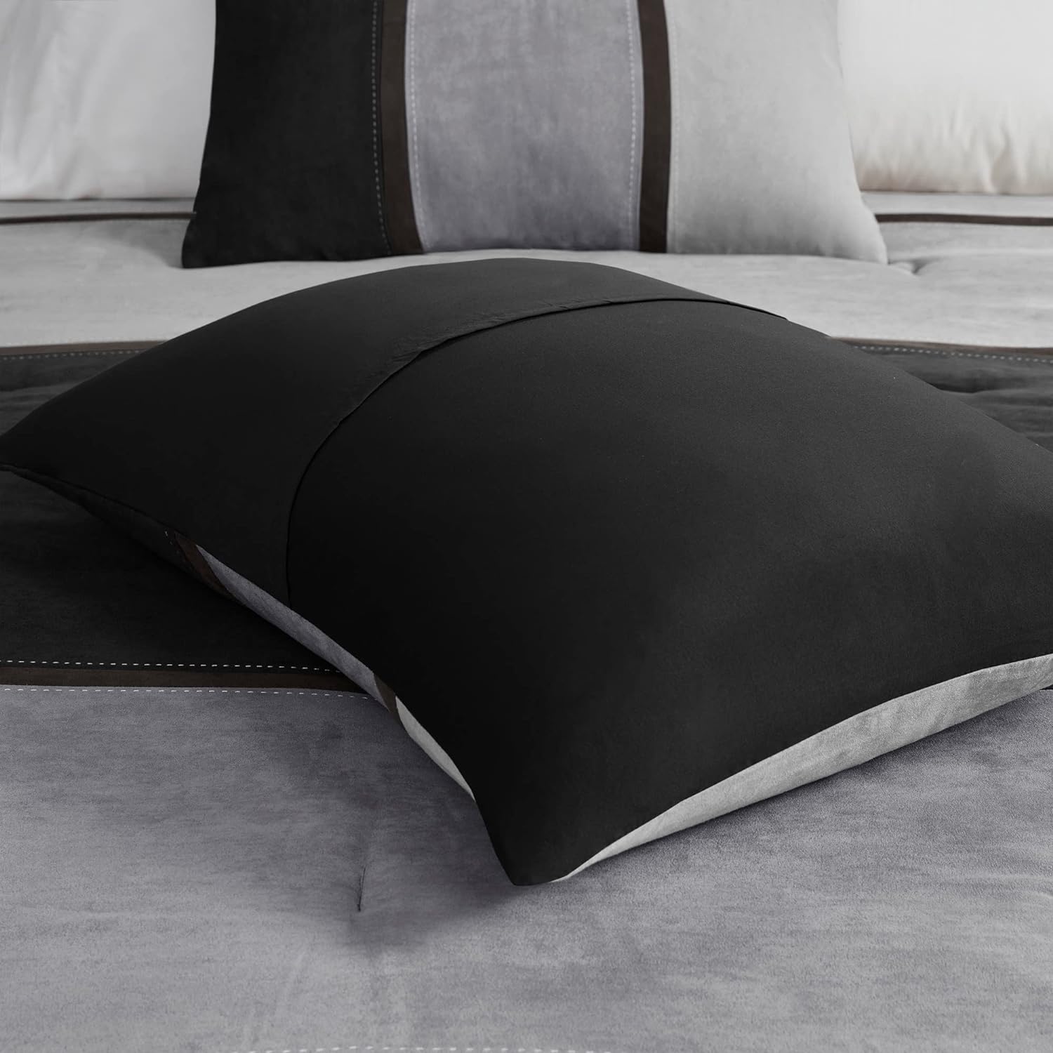 Palisades 7 Piece Faux Suede Comforter Set Comforter Sets By JLA HOME/Olliix (E & E Co., Ltd)