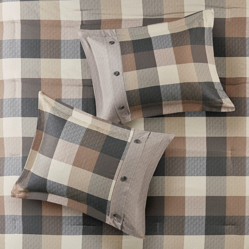 Ridge 7 Piece Herringbone Comforter Set Comforter Sets By JLA HOME/Olliix (E & E Co., Ltd)