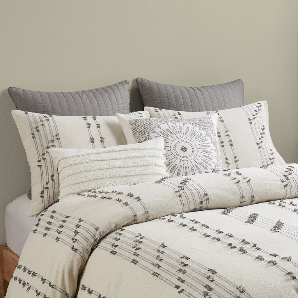 Kara Cotton Jacquard 3 Piece Comforter Set Comforter Sets By JLA HOME/Olliix (E & E Co., Ltd)