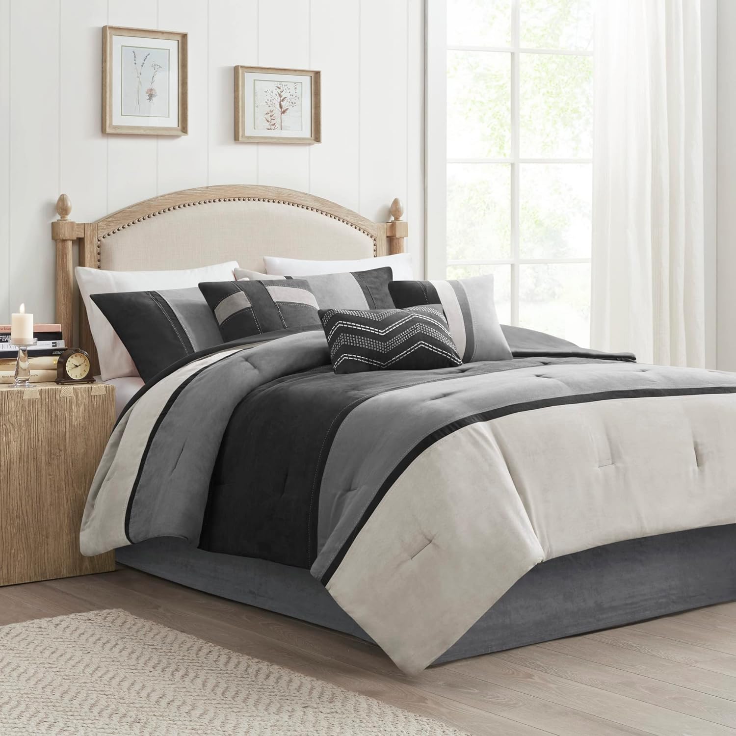 Palisades 7 Piece Faux Suede Comforter Set Comforter Sets By JLA HOME/Olliix (E & E Co., Ltd)
