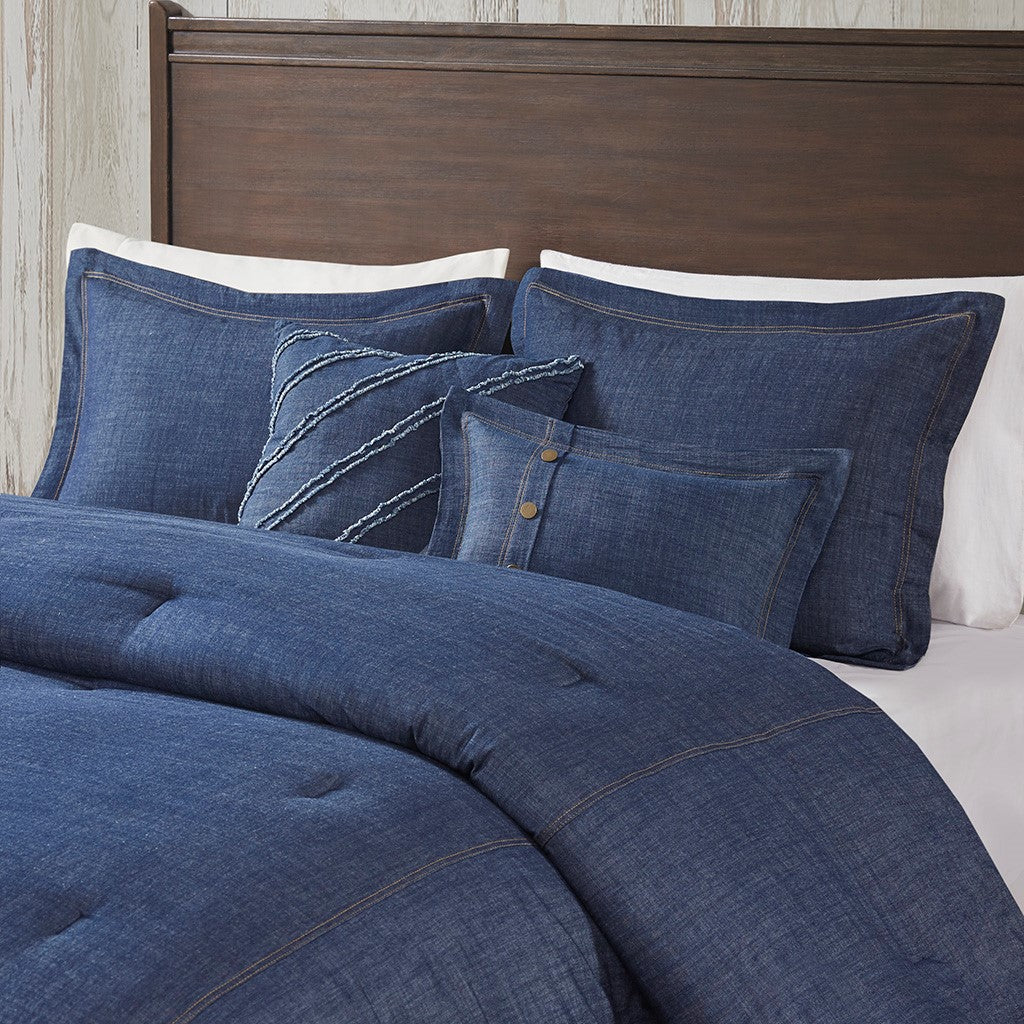 Primerry Blue 5 Piece Comforter Set Comforter Sets By JLA HOME/Olliix (E & E Co., Ltd)