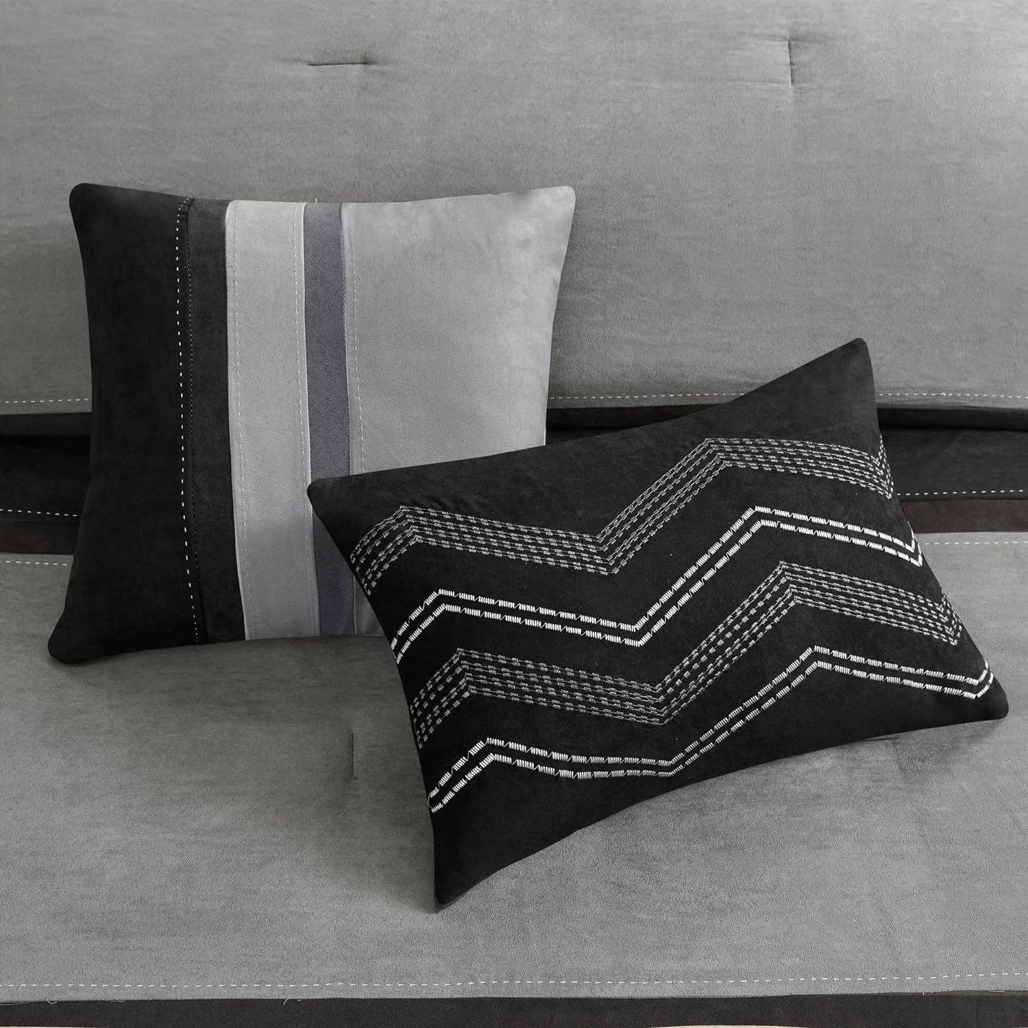 Palisades 7 Piece Faux Suede Comforter Set Comforter Sets By JLA HOME/Olliix (E & E Co., Ltd)