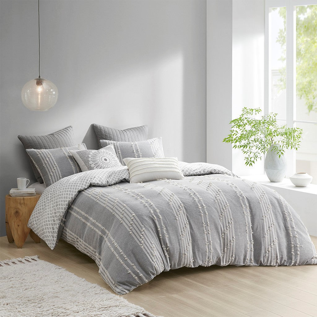 Kara Cotton Jacquard 3 Piece Comforter Set Comforter Sets By JLA HOME/Olliix (E & E Co., Ltd)