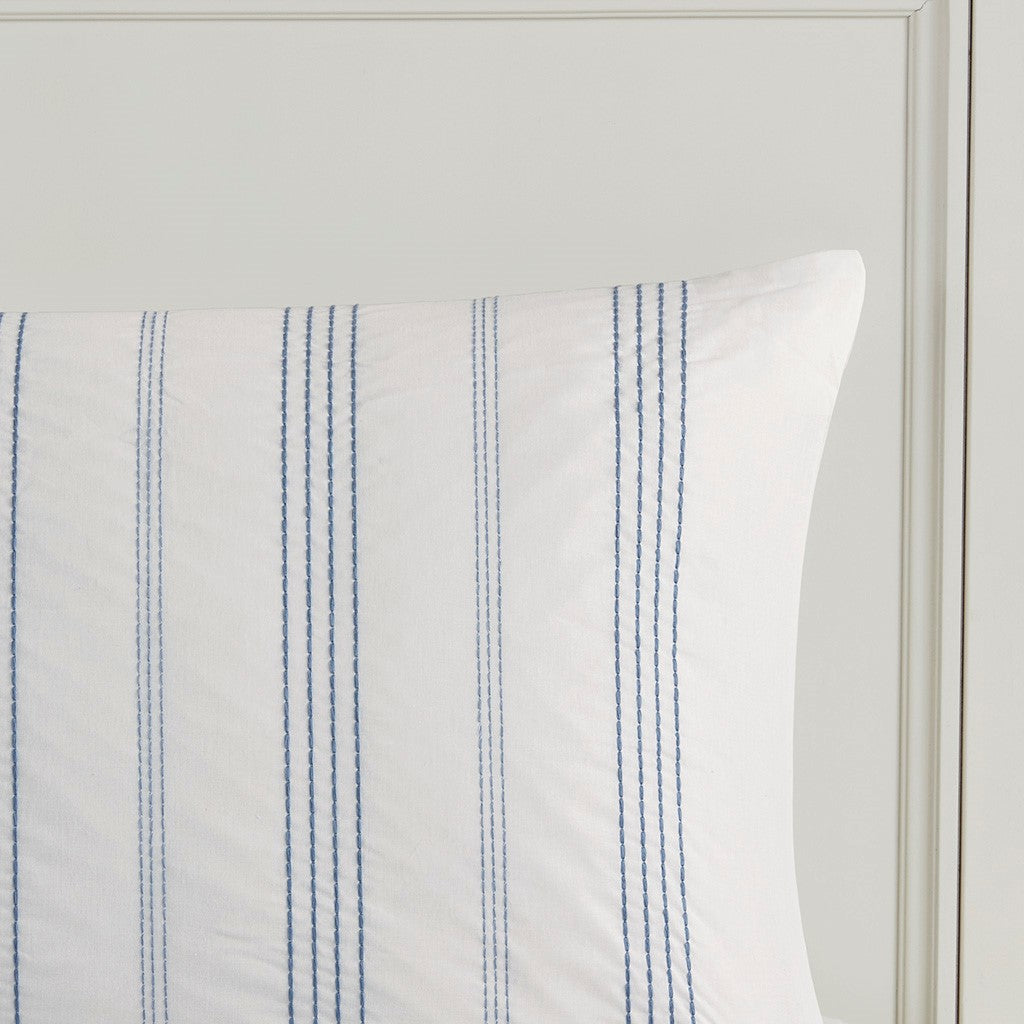 Kateline White/Blue 6 Piece Comforter Set Comforter Sets By JLA HOME/Olliix (E & E Co., Ltd)