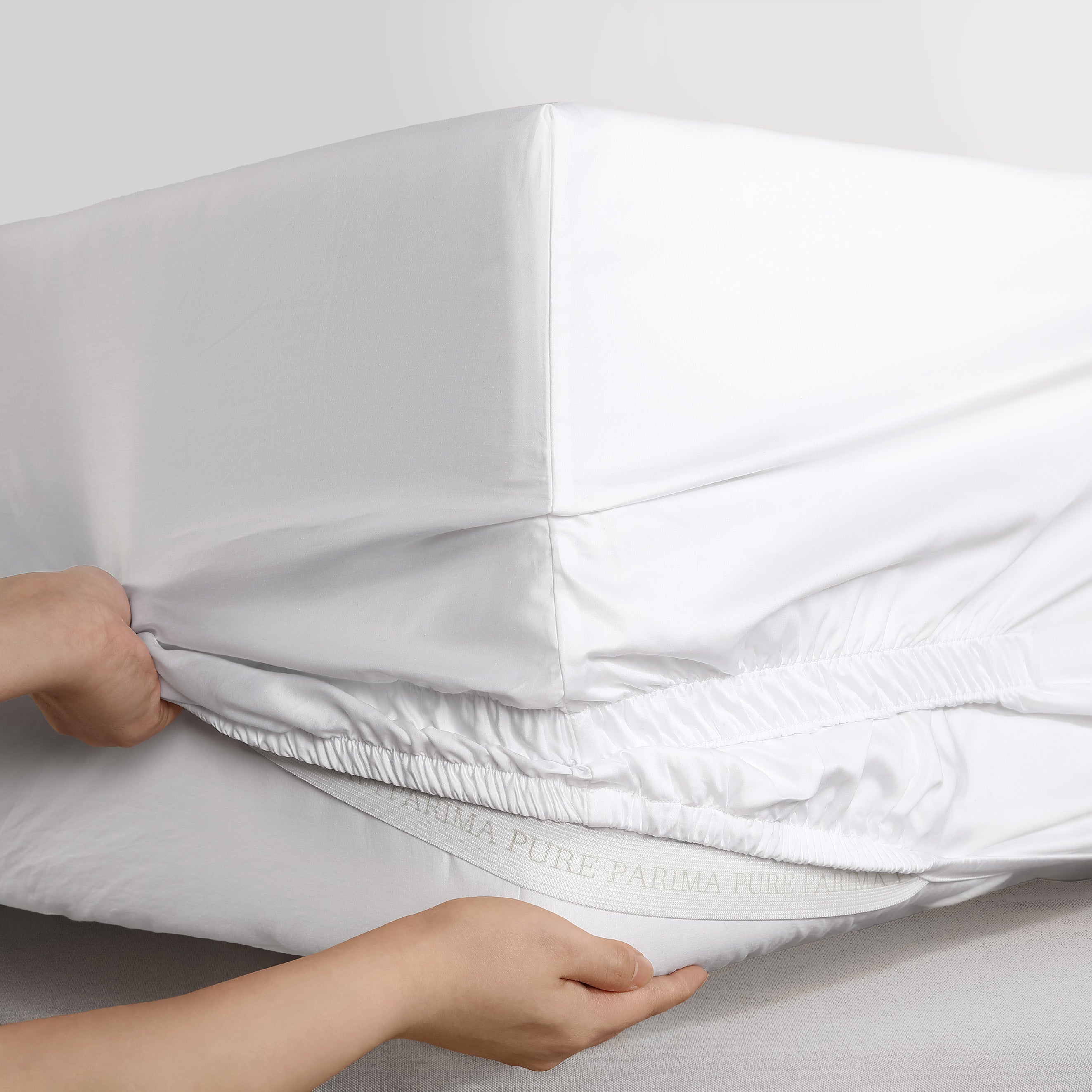 Flex Top King Sateen Fitted Sheet Fitted Sheet By Pure Parima