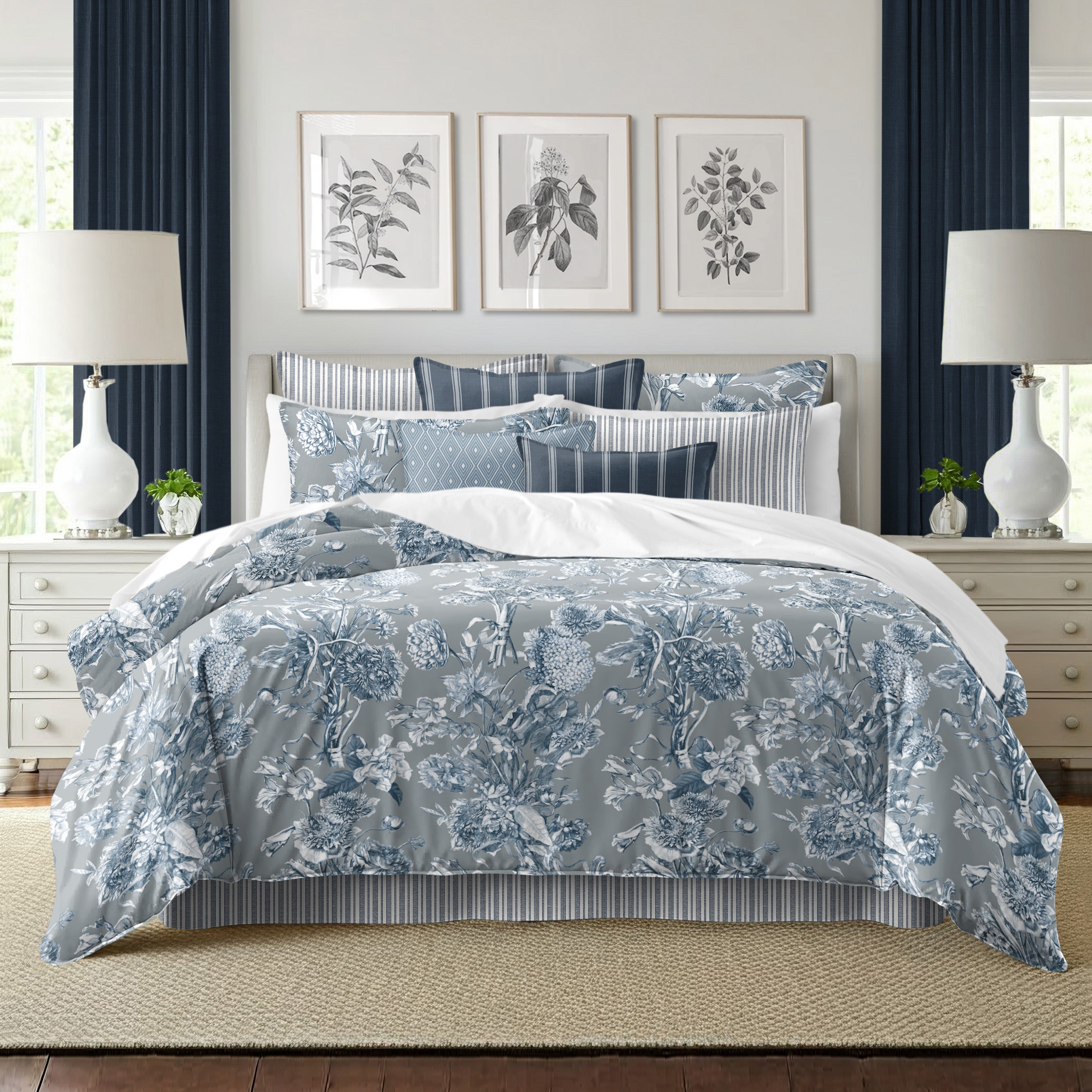 Alexandria Shadow 8 Piece Duvet Cover Set Duvet Covers By Colcha Linens