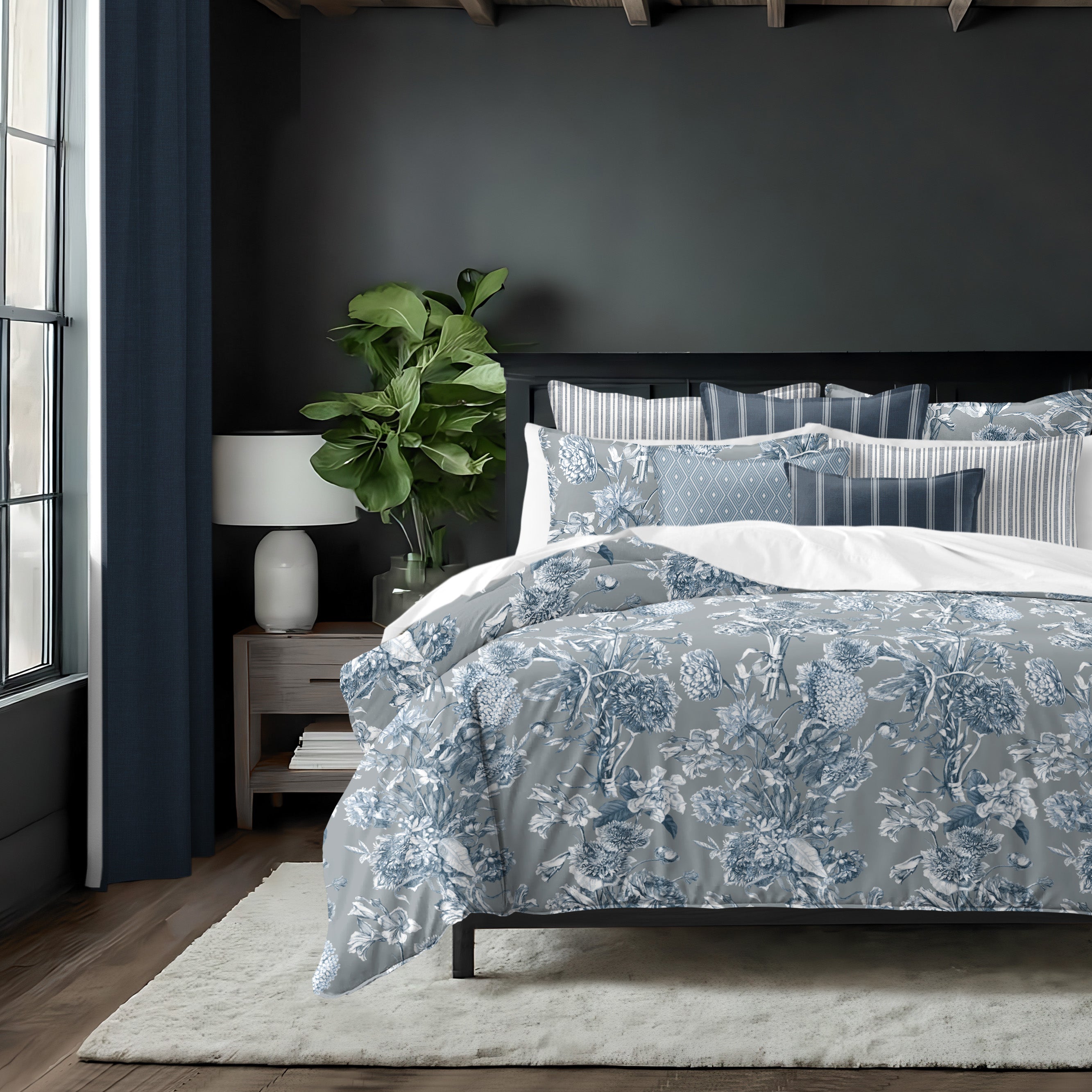 Alexandria Shadow 8 Piece Duvet Cover Set Duvet Covers By Colcha Linens