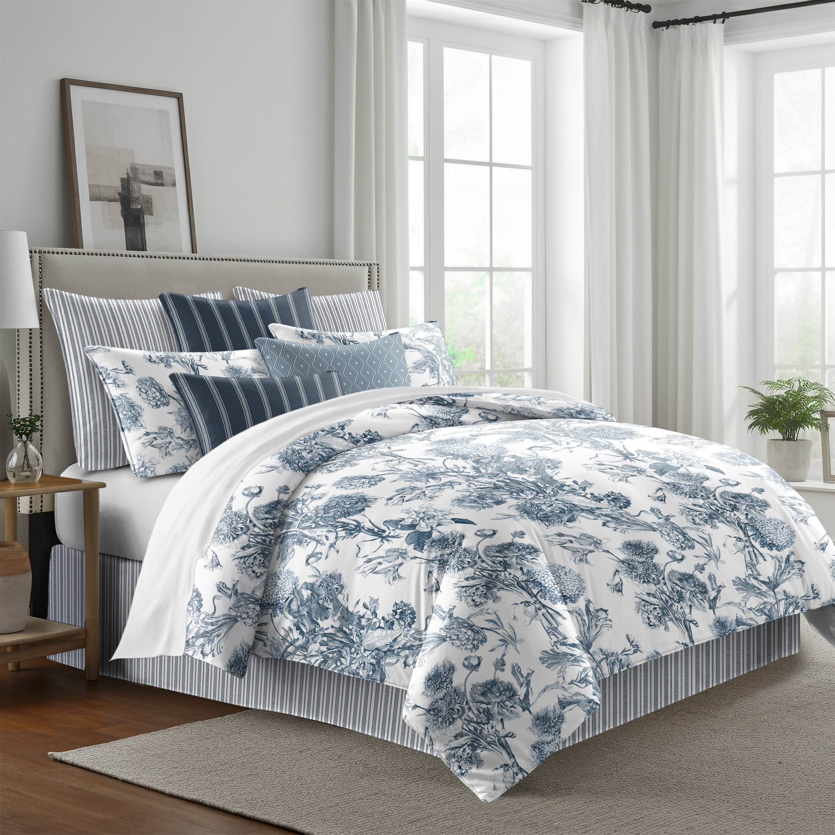 Alexandria White 8 Piece Comforter Set Comforter Sets By Colcha Linens