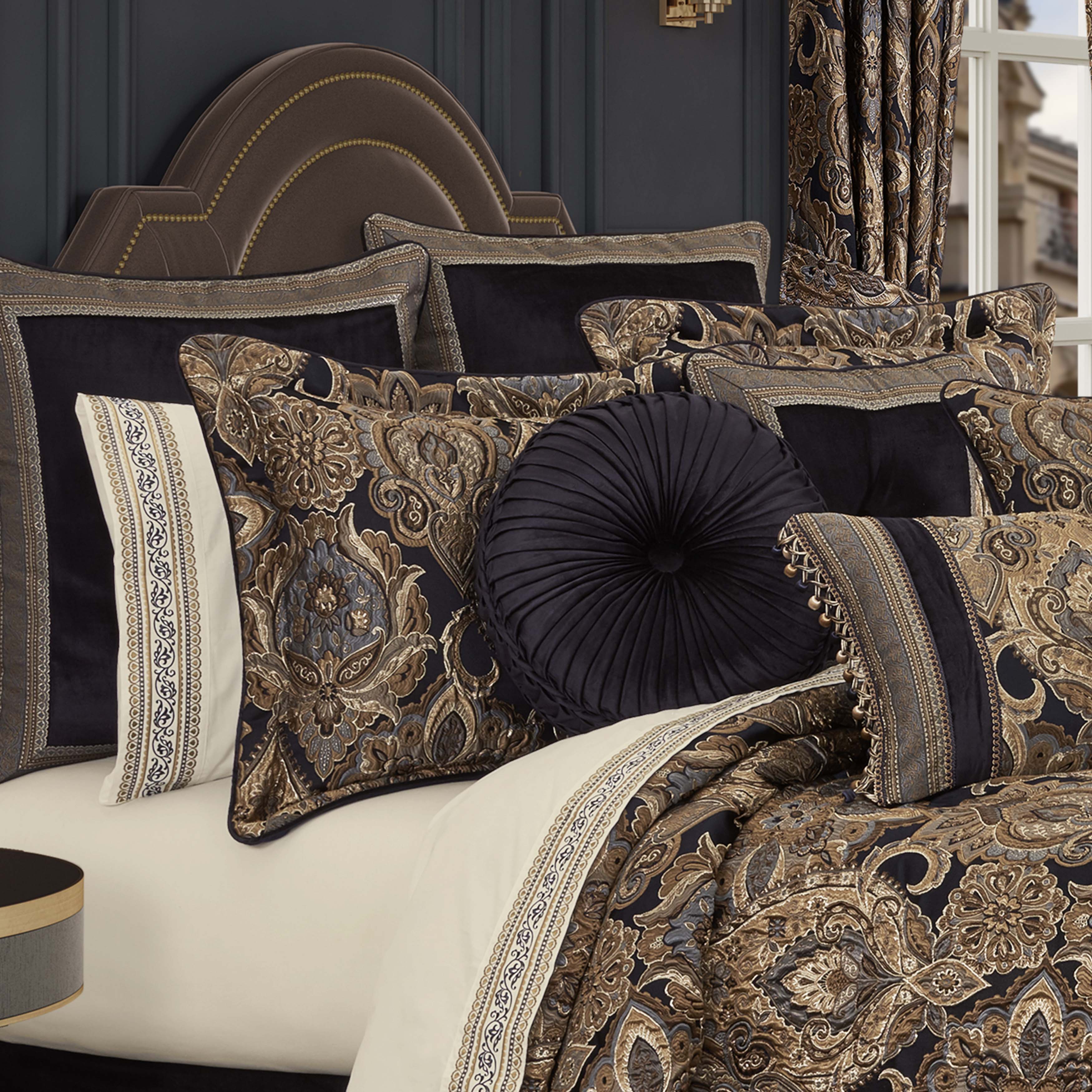 Amara Indigo 4 Piece Comforter Set Comforter Sets By J. Queen New York