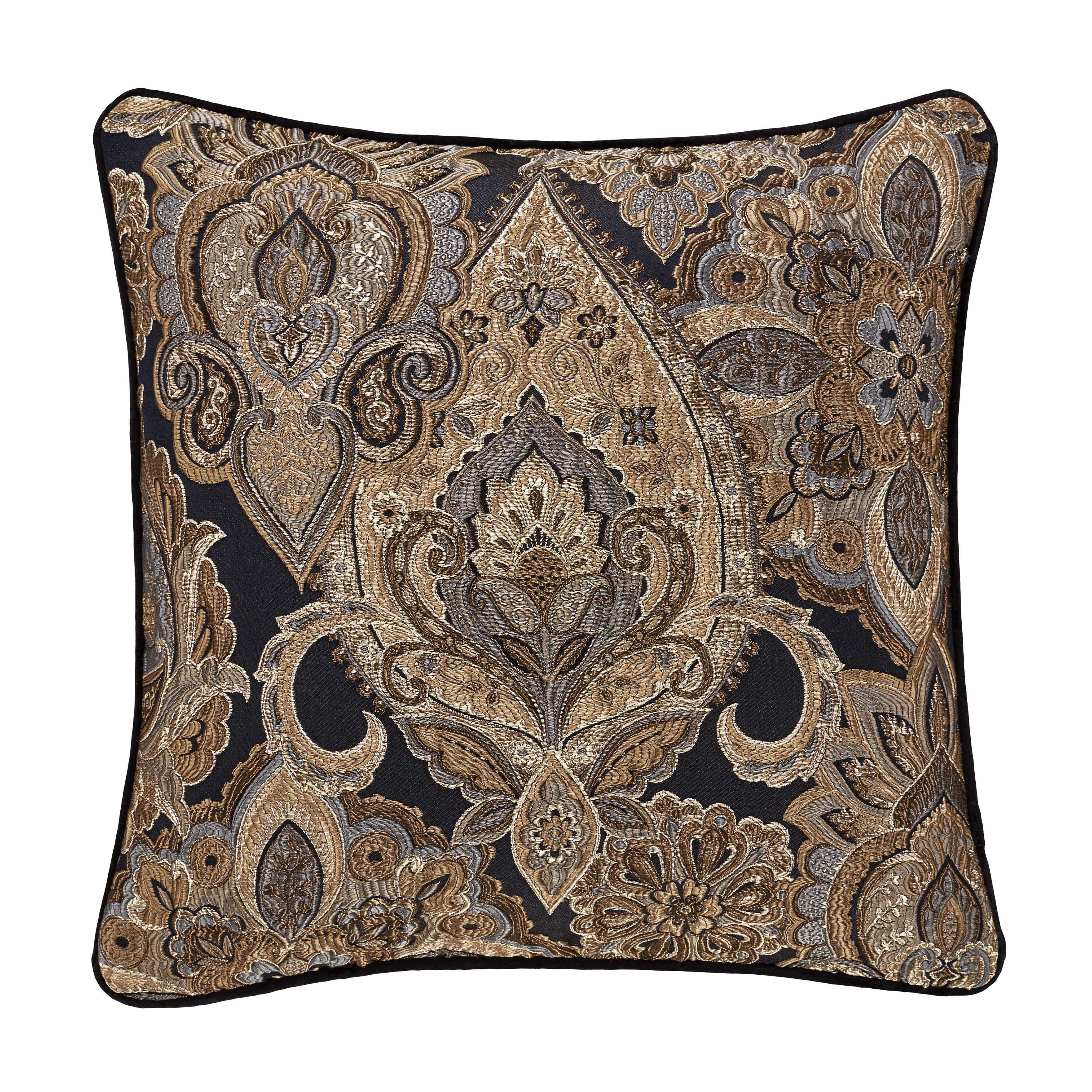 Amara Indigo Square Decorative Throw Pillow 20" x 20" Throw Pillows By J. Queen New York