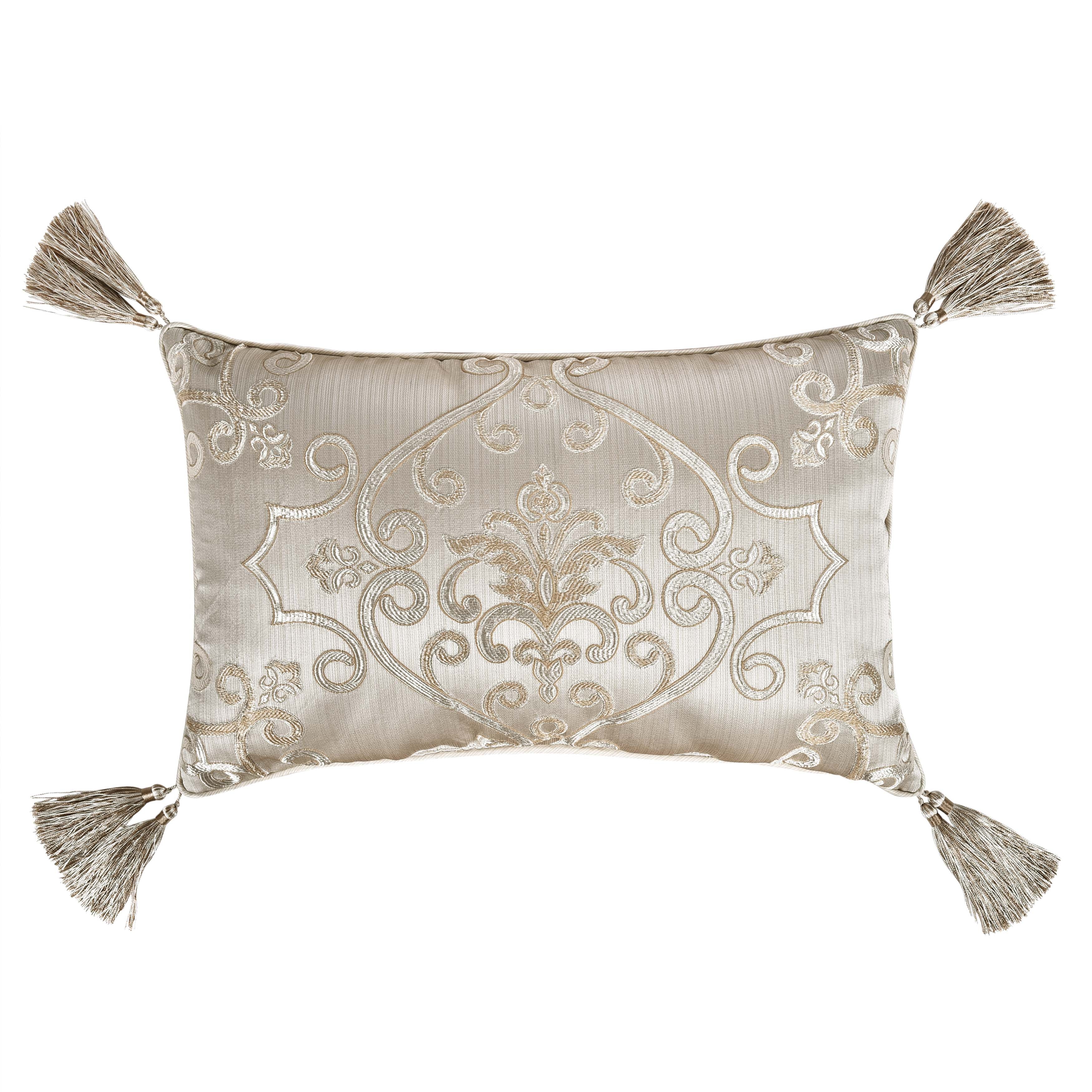 Amaretto Gold Boudoir Decorative Thow Pillow 22" x 14" Throw Pillows By J. Queen New York