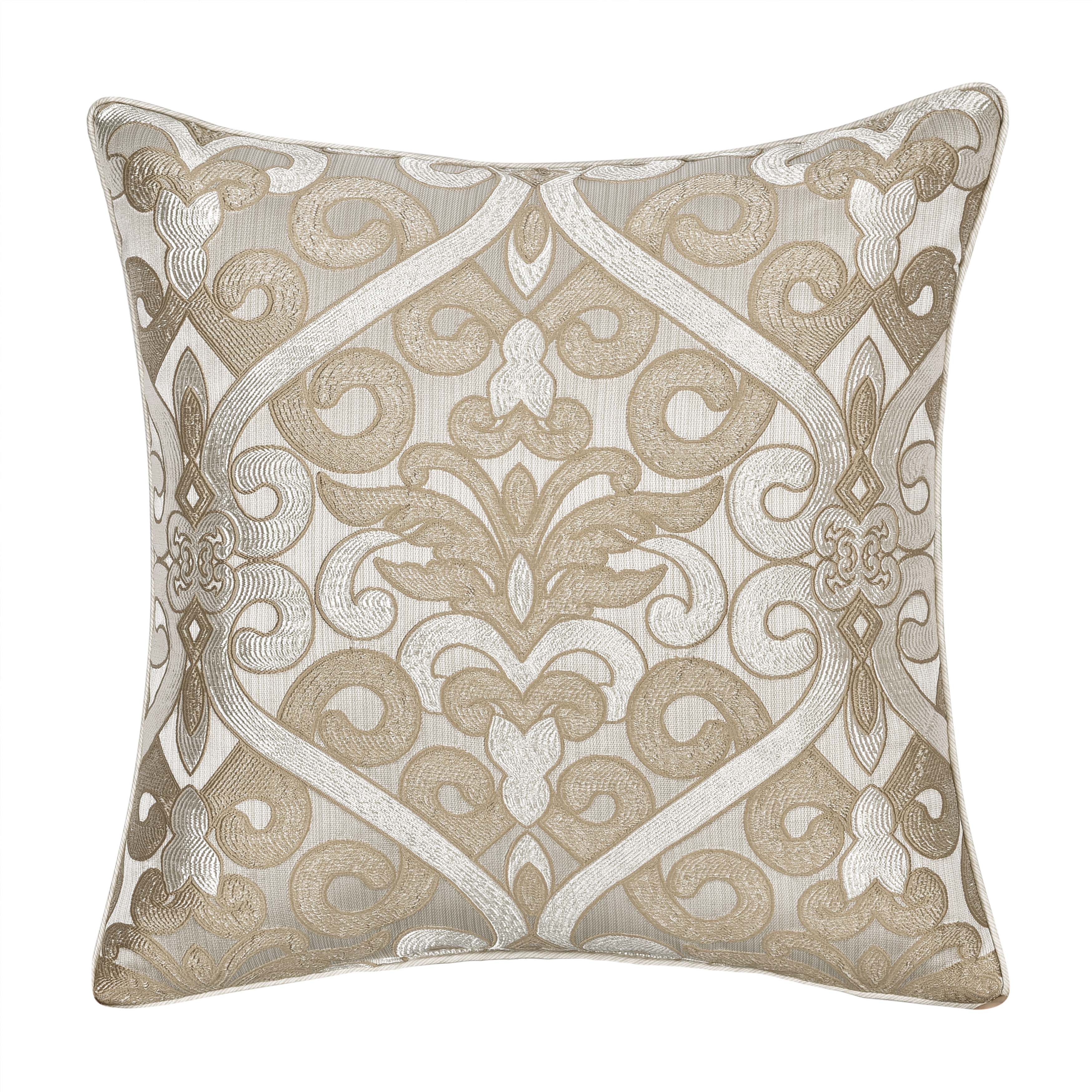 Amaretto Gold Square Decorative Throw Pillow 20" x 20" Throw Pillows By J. Queen New York