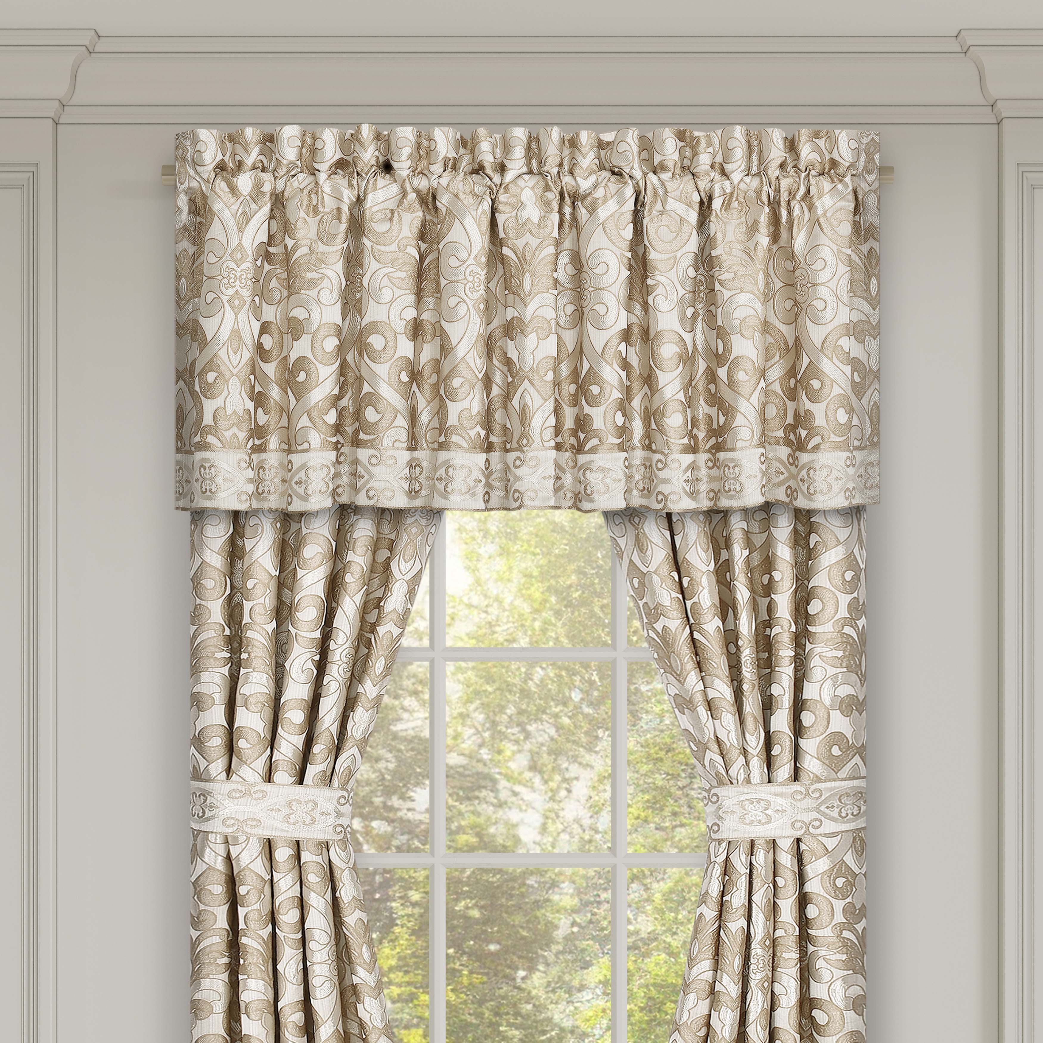Amaretto Gold Straight Window Valance Window Valance By J. Queen New York