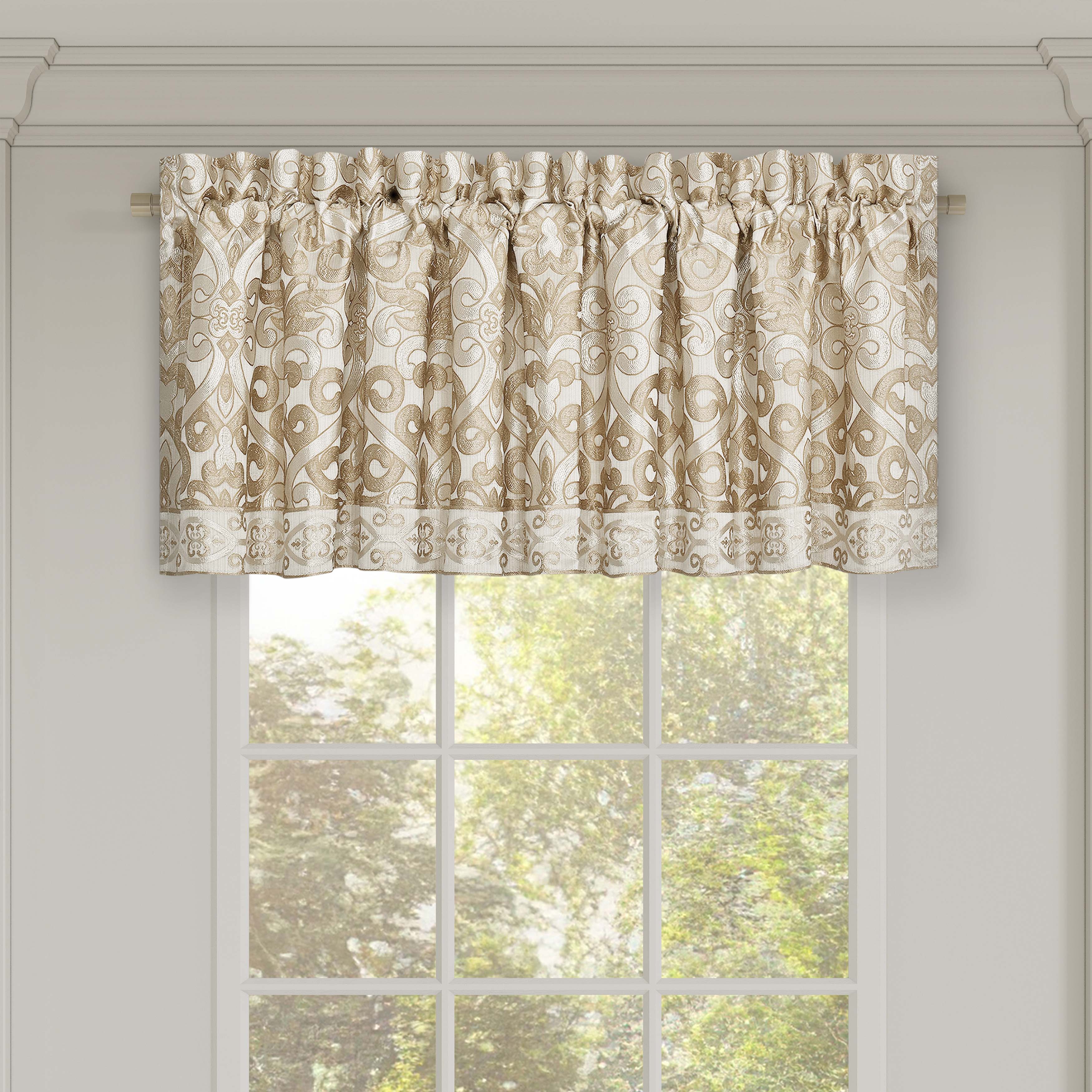 Amaretto Gold Straight Window Valance Window Valance By J. Queen New York