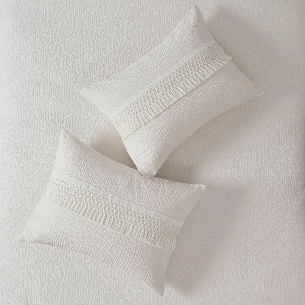 Amaya Ivory 3 Piece Duvet Cover Set Duvet Covers By JLA HOME/Olliix (E & E Co., Ltd)