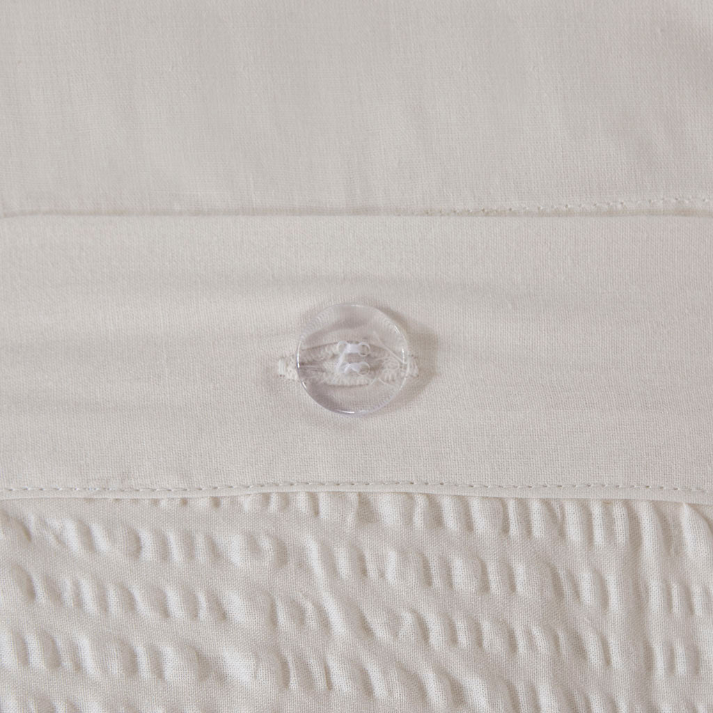 Amaya Ivory 3 Piece Duvet Cover Set Duvet Covers By JLA HOME/Olliix (E & E Co., Ltd)