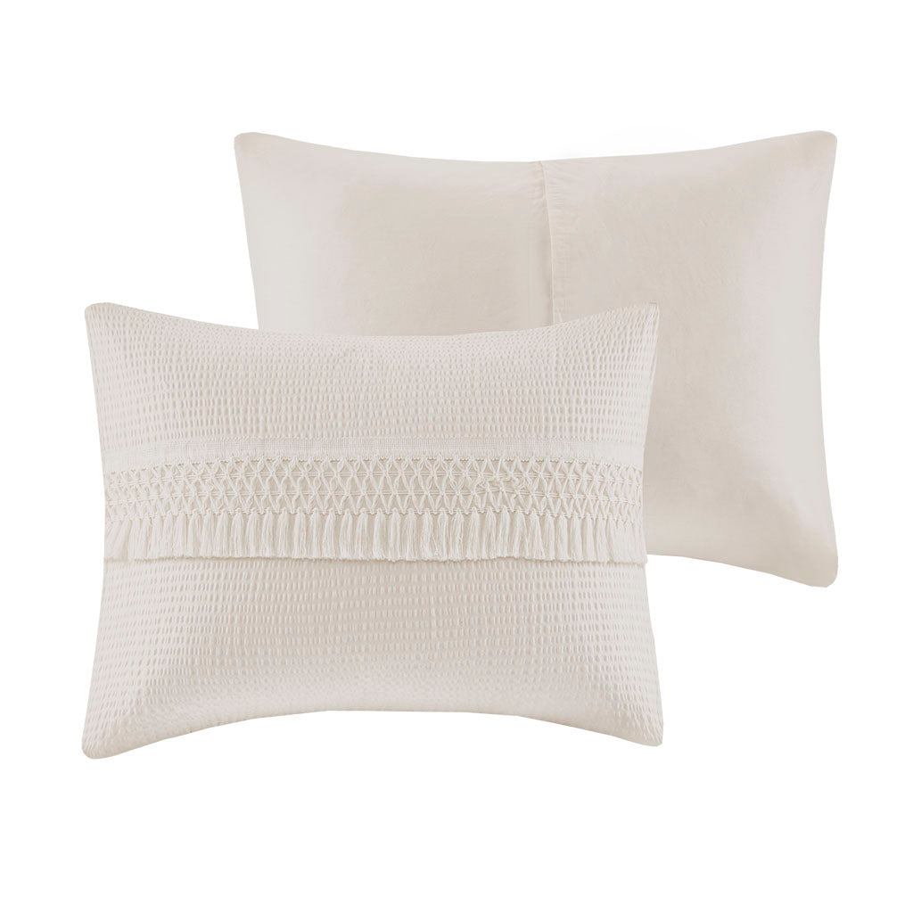 Amaya Ivory 3 Piece Duvet Cover Set Duvet Covers By JLA HOME/Olliix (E & E Co., Ltd)