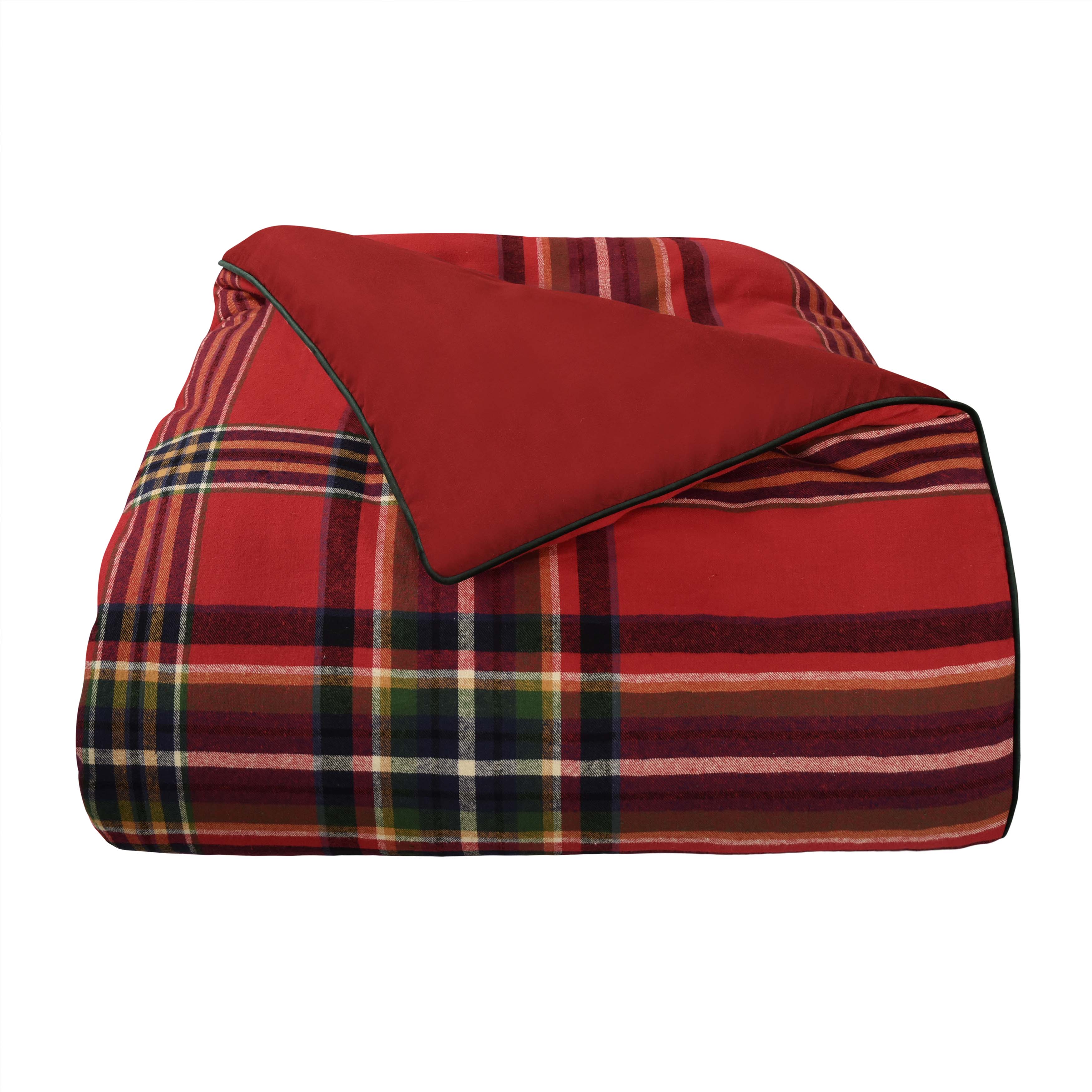 Andrew Plaid Red 3 Piece Duvet Cover Set Duvet Covers By J. Queen New York