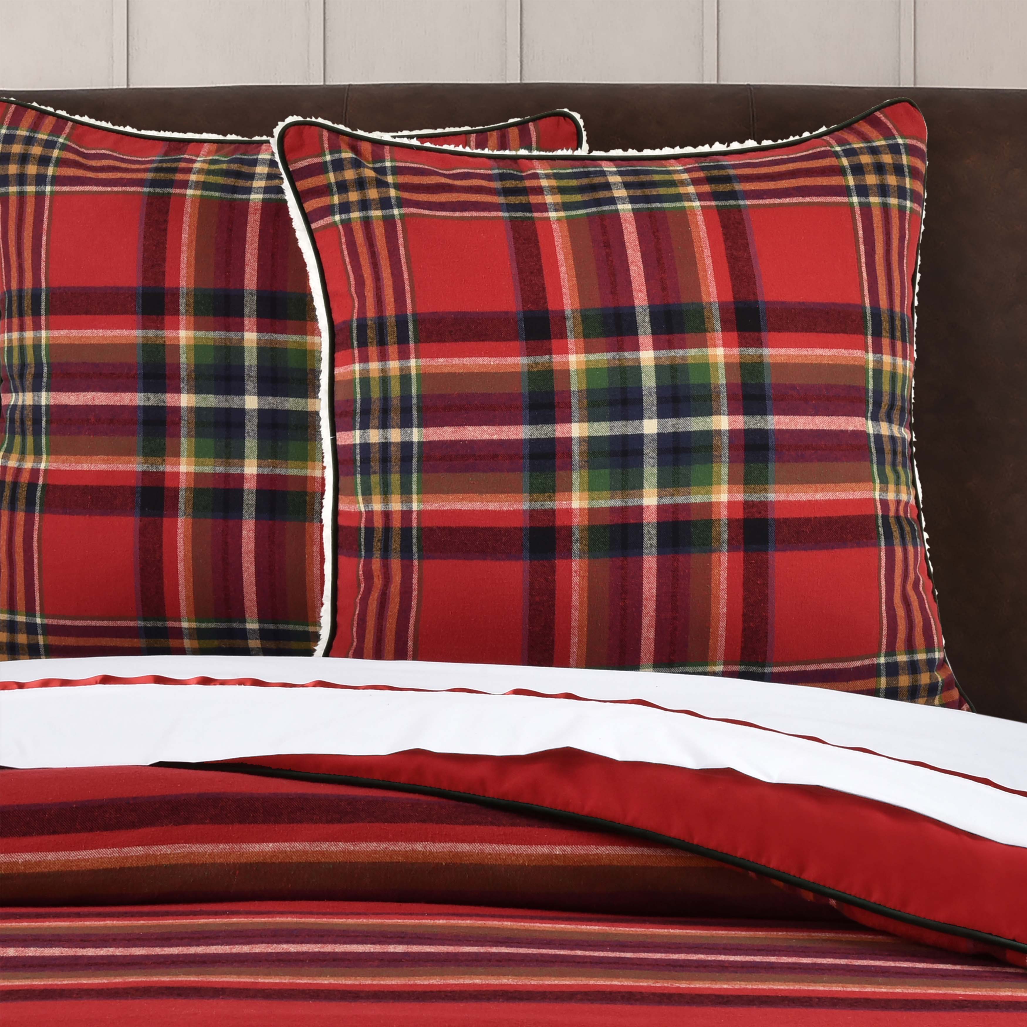 Andrew Plaid Red Euro Sham Euro Shams By J. Queen New York