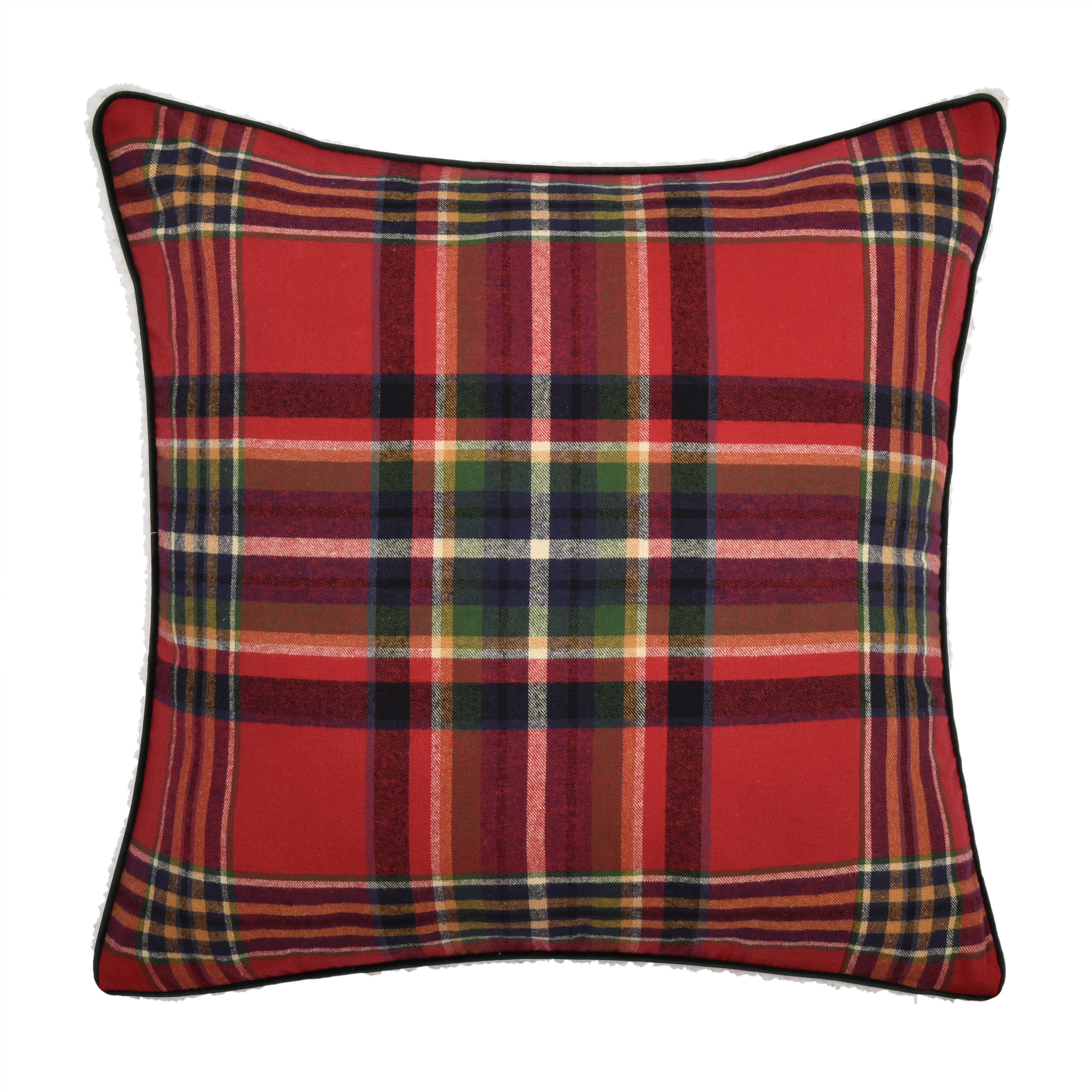 Andrew Plaid Red Euro Sham Euro Shams By J. Queen New York