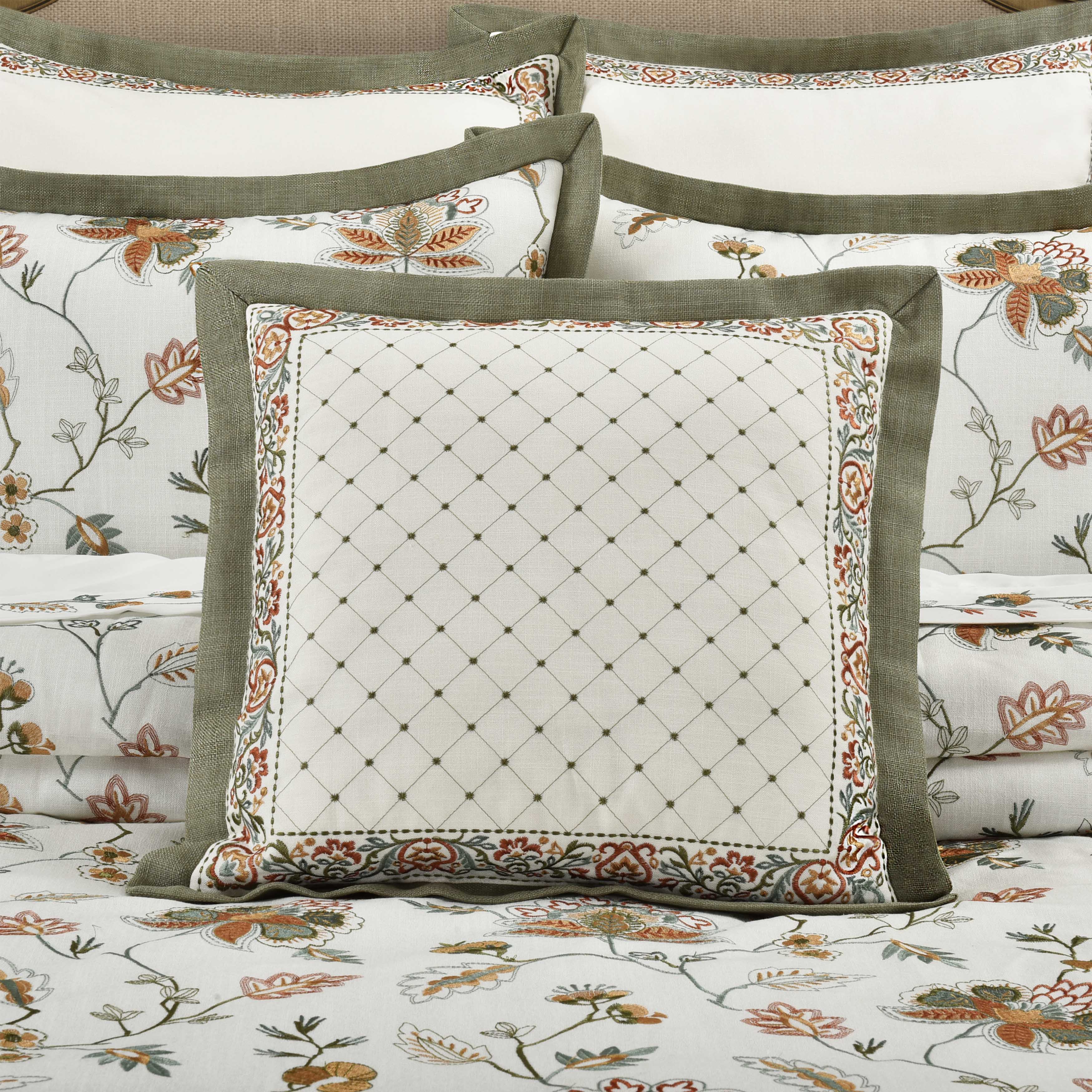 J Queen Athena Harvest Square Decorative Throw Pillow 18" x 18" -Final Sale Throw Pillows By US Office - Latest-bedding