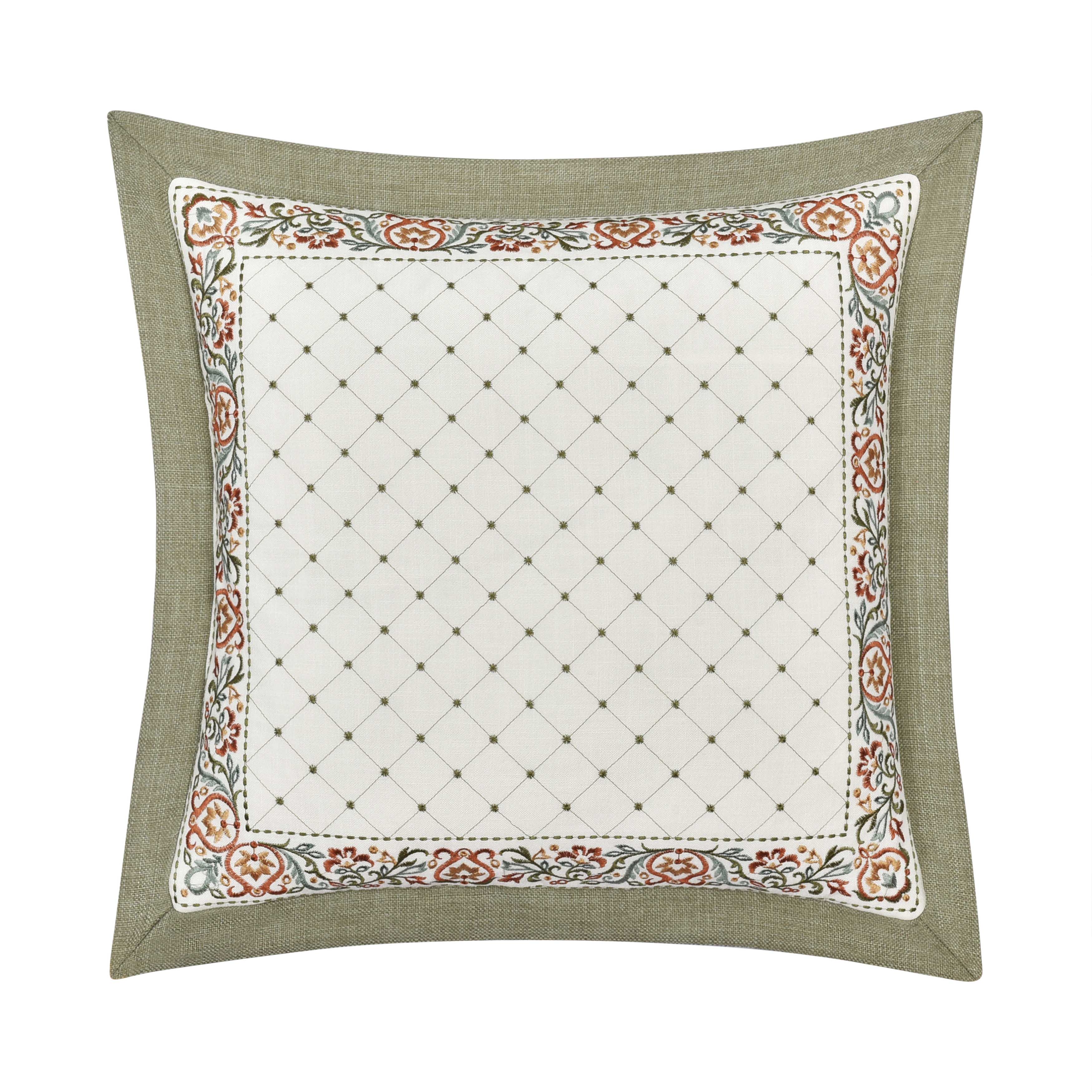 J Queen Athena Harvest Square Decorative Throw Pillow 18" x 18" -Final Sale Throw Pillows By US Office - Latest-bedding