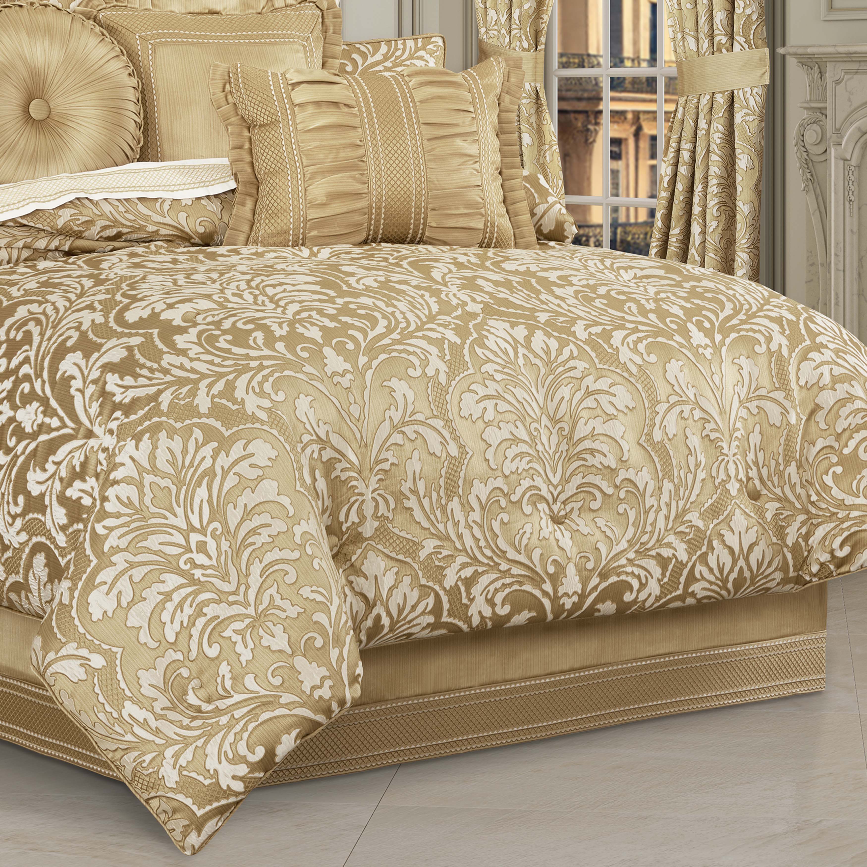 Aurelia Gold 4 Piece Comforter Set Comforter Sets By J. Queen New York