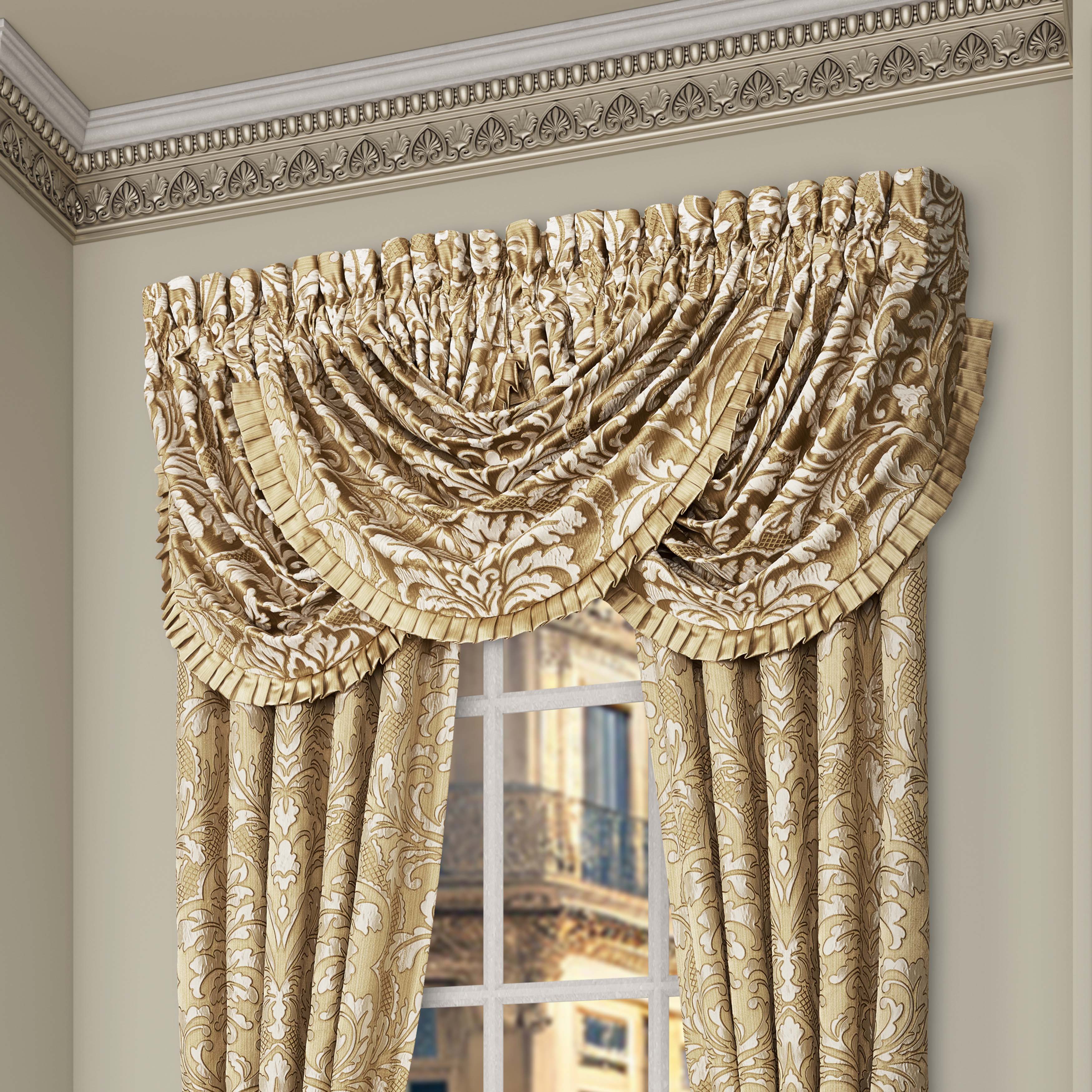 Aurelia Gold Waterfall Window Valance Window Valances By J. Queen New York