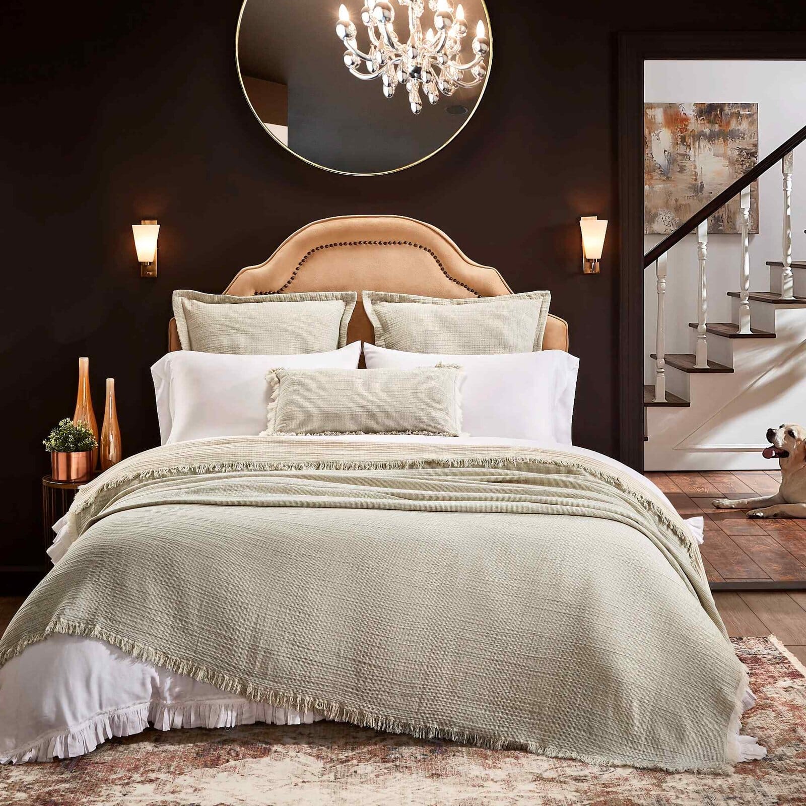 Monroe Cotton Fringe Blanket Blanket By Orchids Lux Home