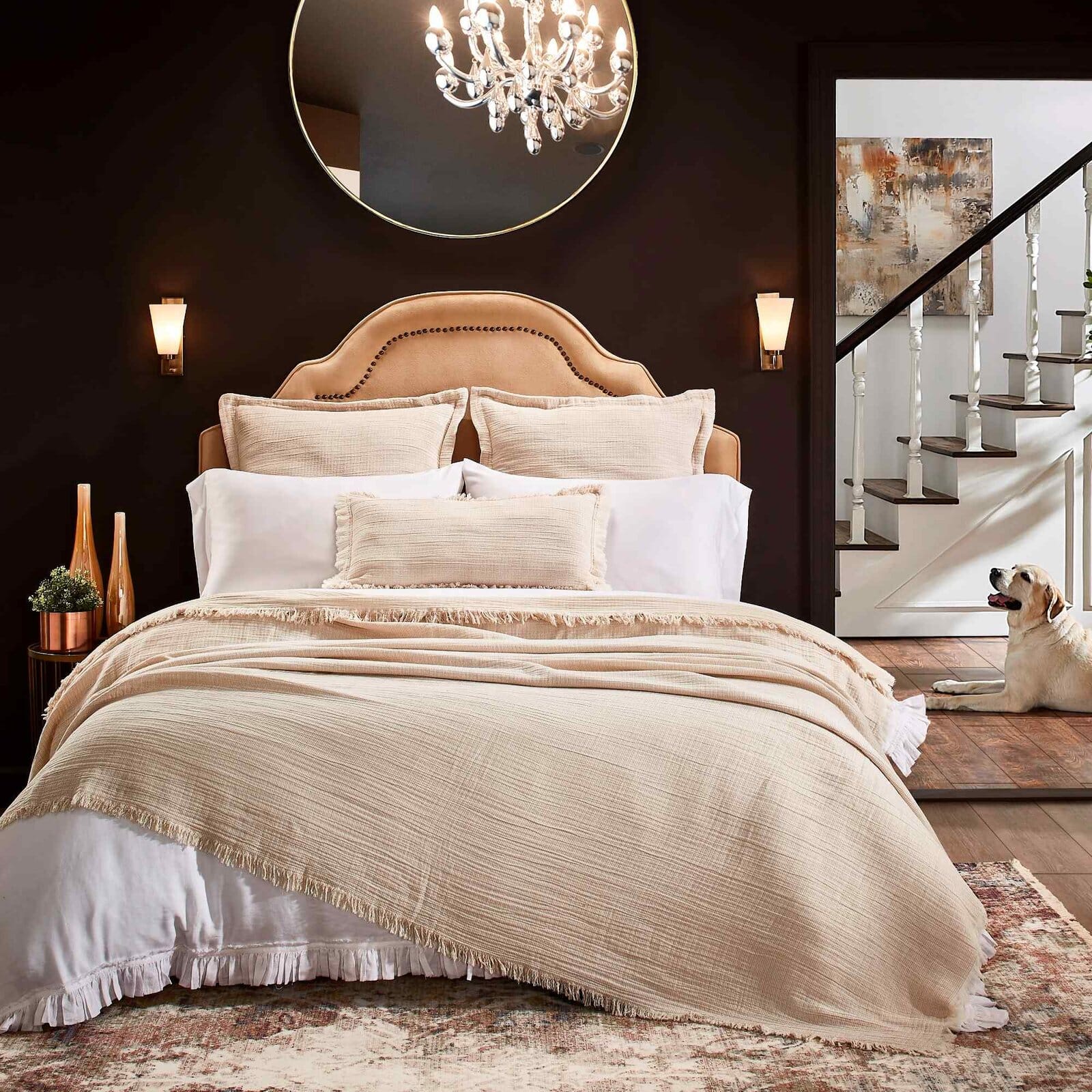 Monroe Cotton Fringe Blanket Blanket By Orchids Lux Home