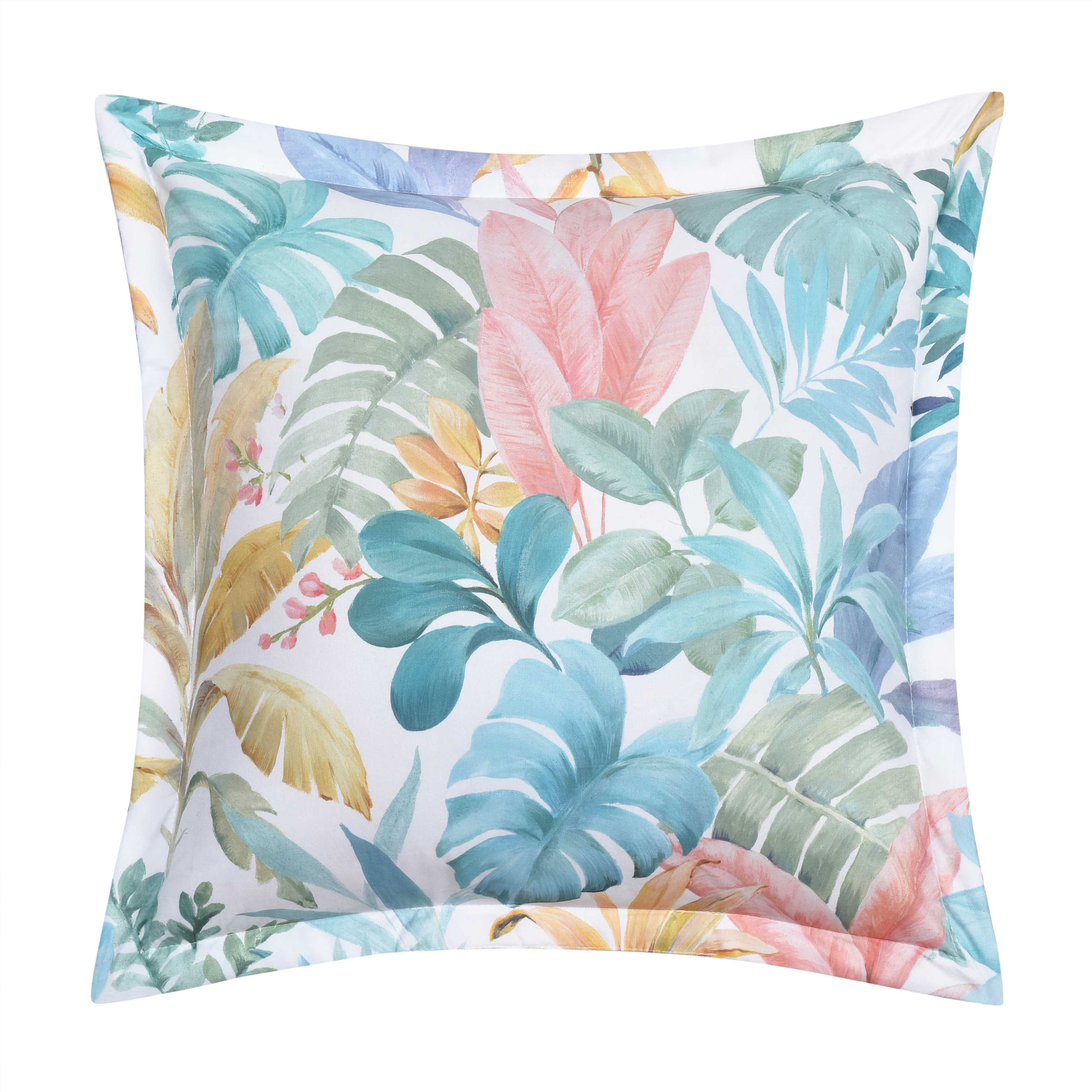J Queen Bahama Aqua Square Decorative Throw Pillow 18" x 18" - Final Sale Throw Pillows By US Office - Latest-bedding