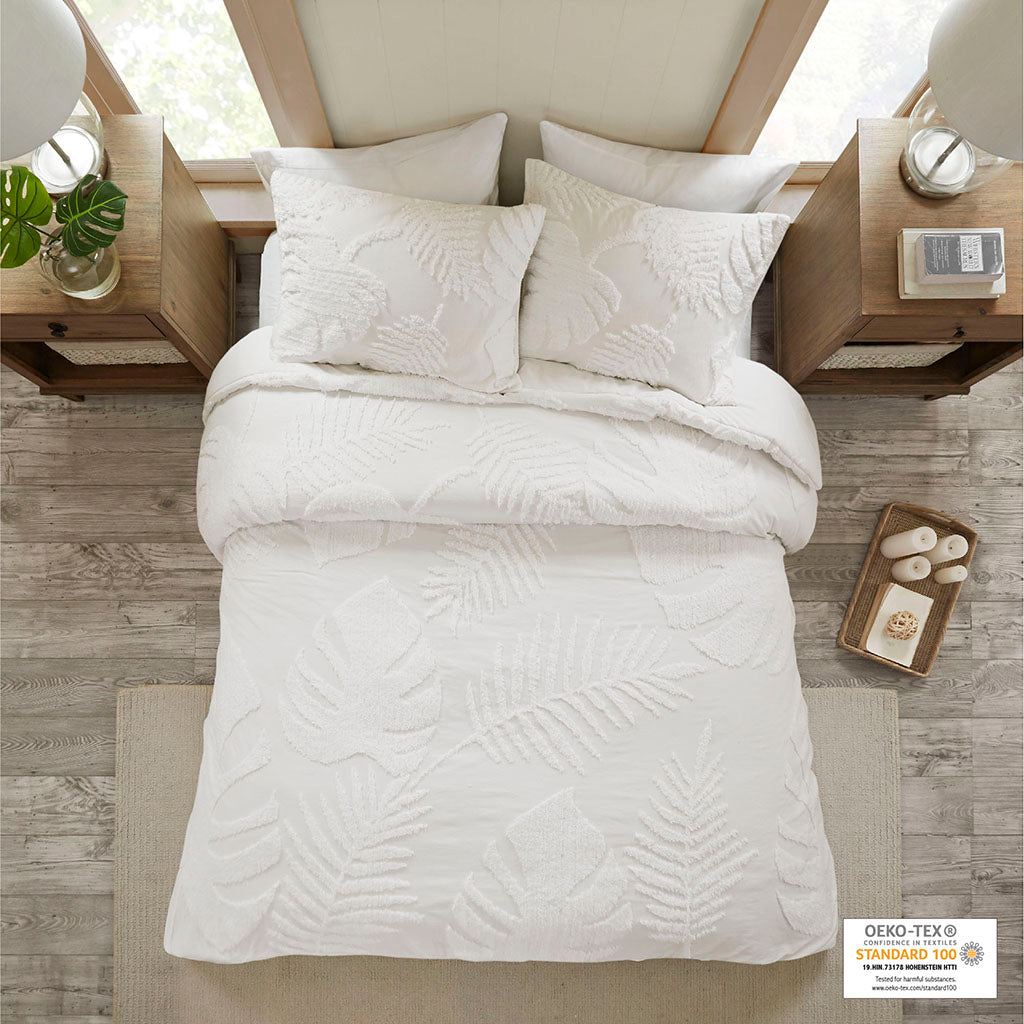 Bahari Off-White 3 Piece Duvet Cover Set Duvet Covers By JLA HOME/Olliix (E & E Co., Ltd)