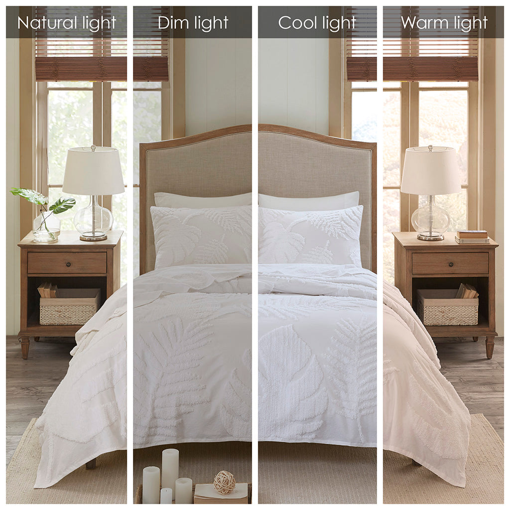 Bahari Off-White 3 Piece Duvet Cover Set Duvet Covers By JLA HOME/Olliix (E & E Co., Ltd)