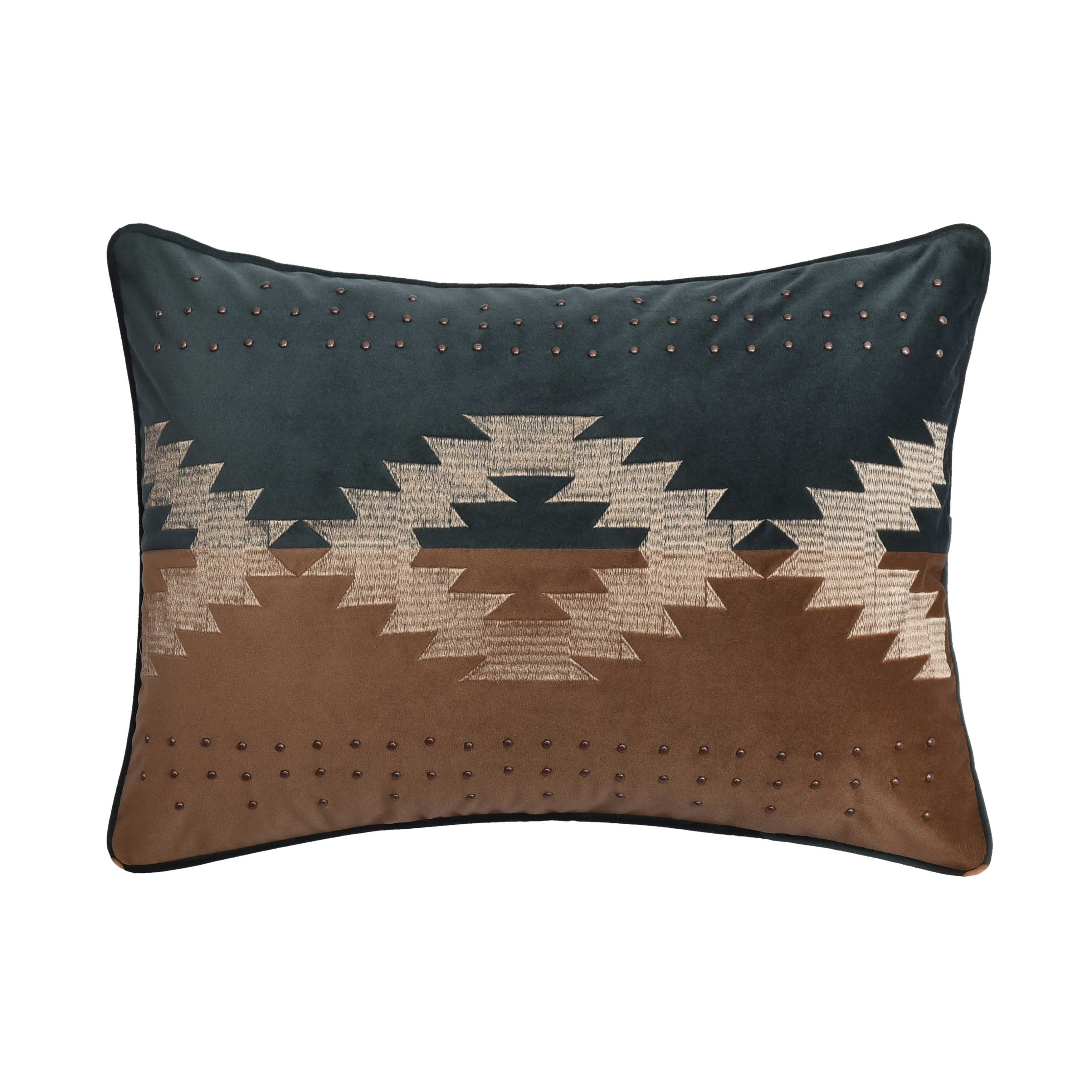 Baja Teal Boudoir Decorative Throw Pillow 20" x 14" Throw Pillows By J. Queen New York