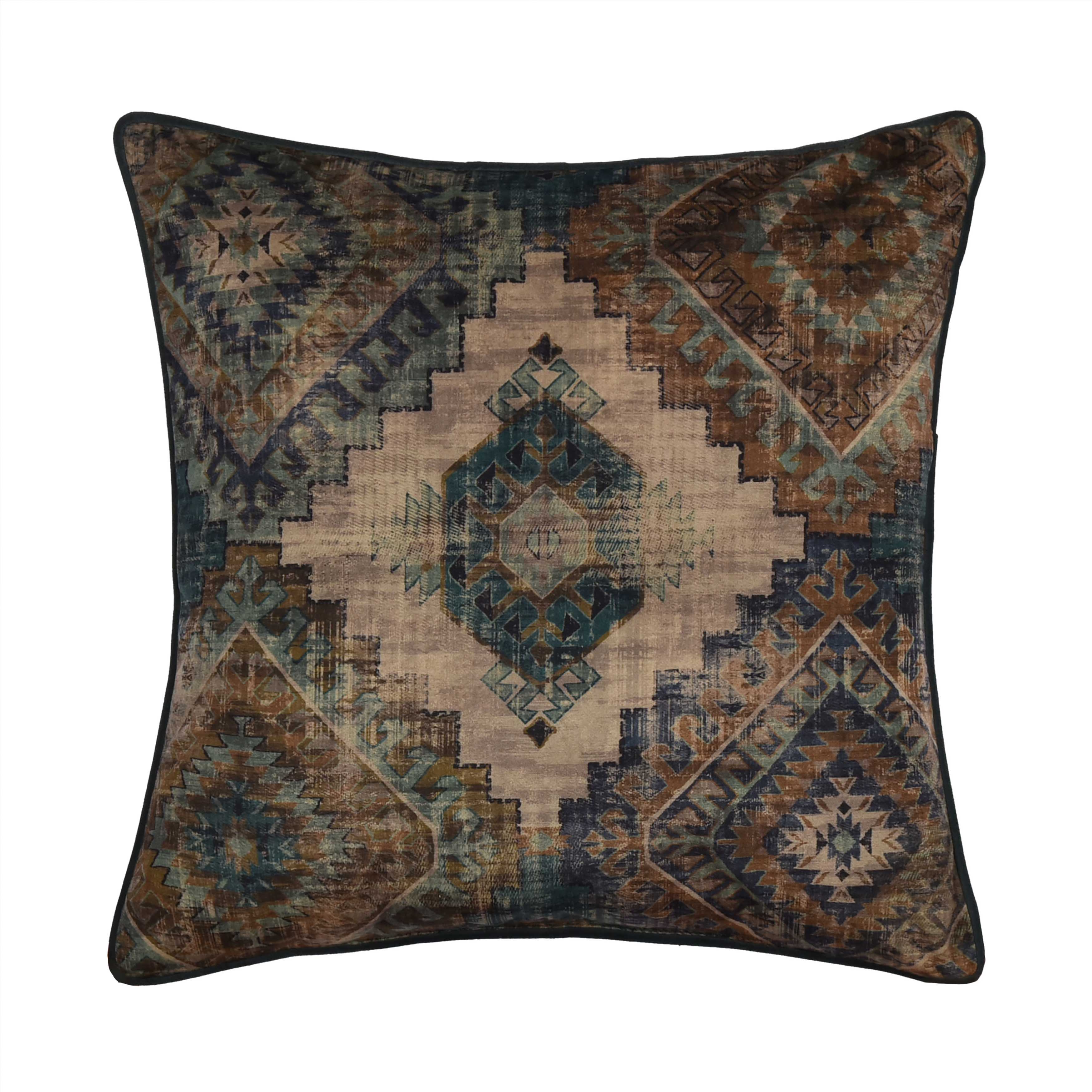 J Queen Baja Teal Square Decorative Throw Pillow 20" x 20"-Final Sale Throw Pillows By US Office - Latest-bedding