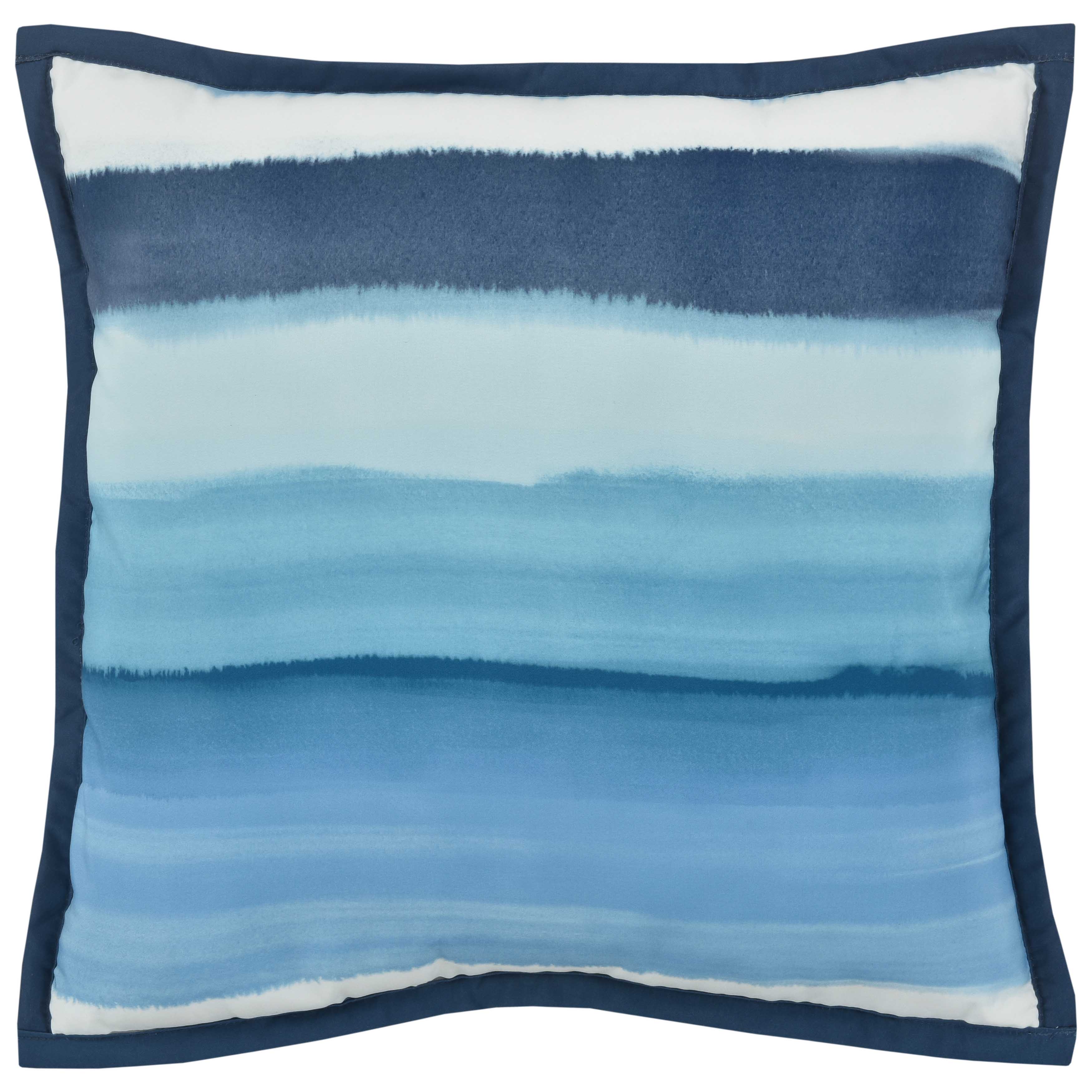 Balboa Blue Square Decorative Throw Pillow 16" x 16" Throw Pillows By J. Queen New York